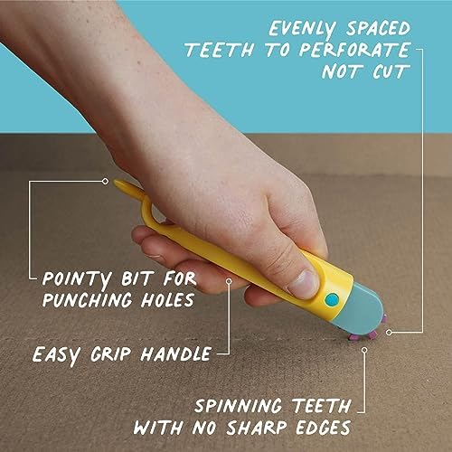 Makedo - Konstruktionsspielzeuge für Pappe, Kinderspiele ab 5, Mint-Lernspielzeug, perfekt für das kreative Spielen zu Hause - 126-teiliger Werkzeugsatz - Discover Packung - Image 6