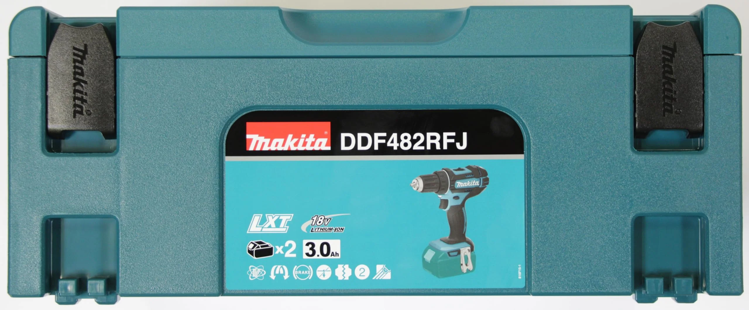 Makita DDF482RFJ Akku-Bohrschrauber 18V / 3,0 Ah, 2 Akkus + Ladegerät im MAKPAC Schwarz, Blau - Image 9