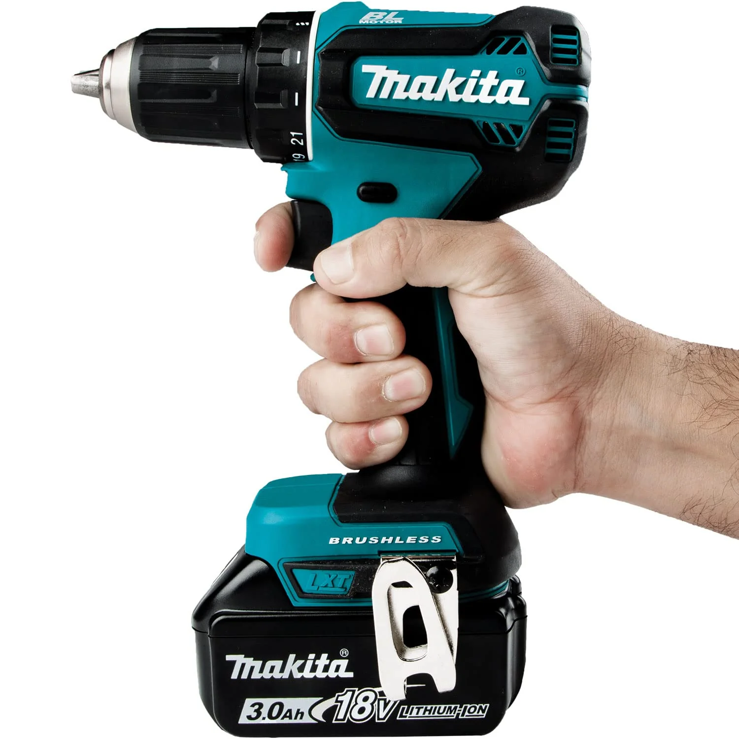Makita DDF485Z Akku Bohrschrauber 18 V (ohne Akku, ohne Ladegerät), Blau, Silber - Image 9