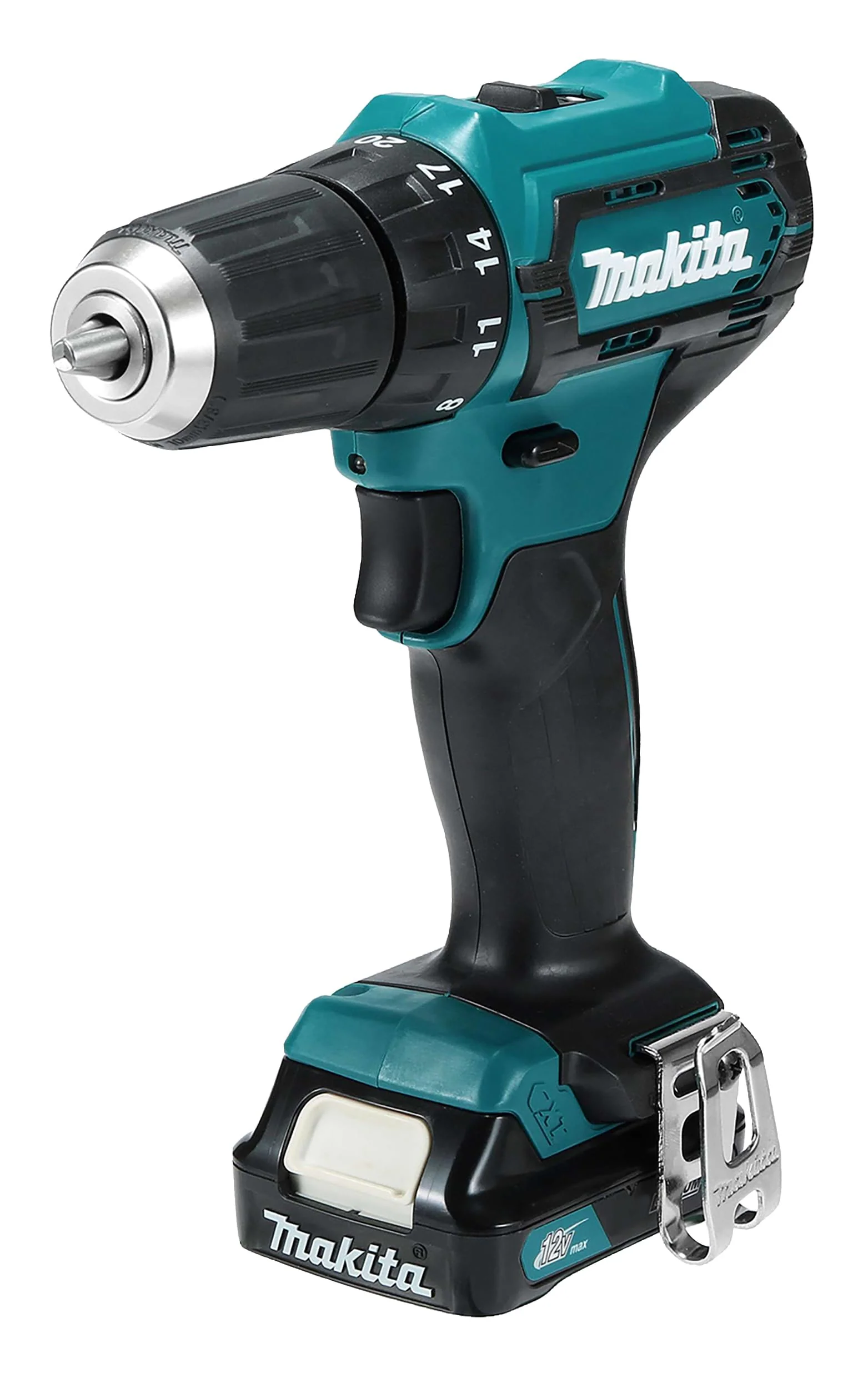Makita DF333DSAE Akku-Bohrschrauber 12 V max. / 2,0 Ah, 2 Akkus + Ladegerät im Transportkoffer, Schwarz, Blau - Image 2