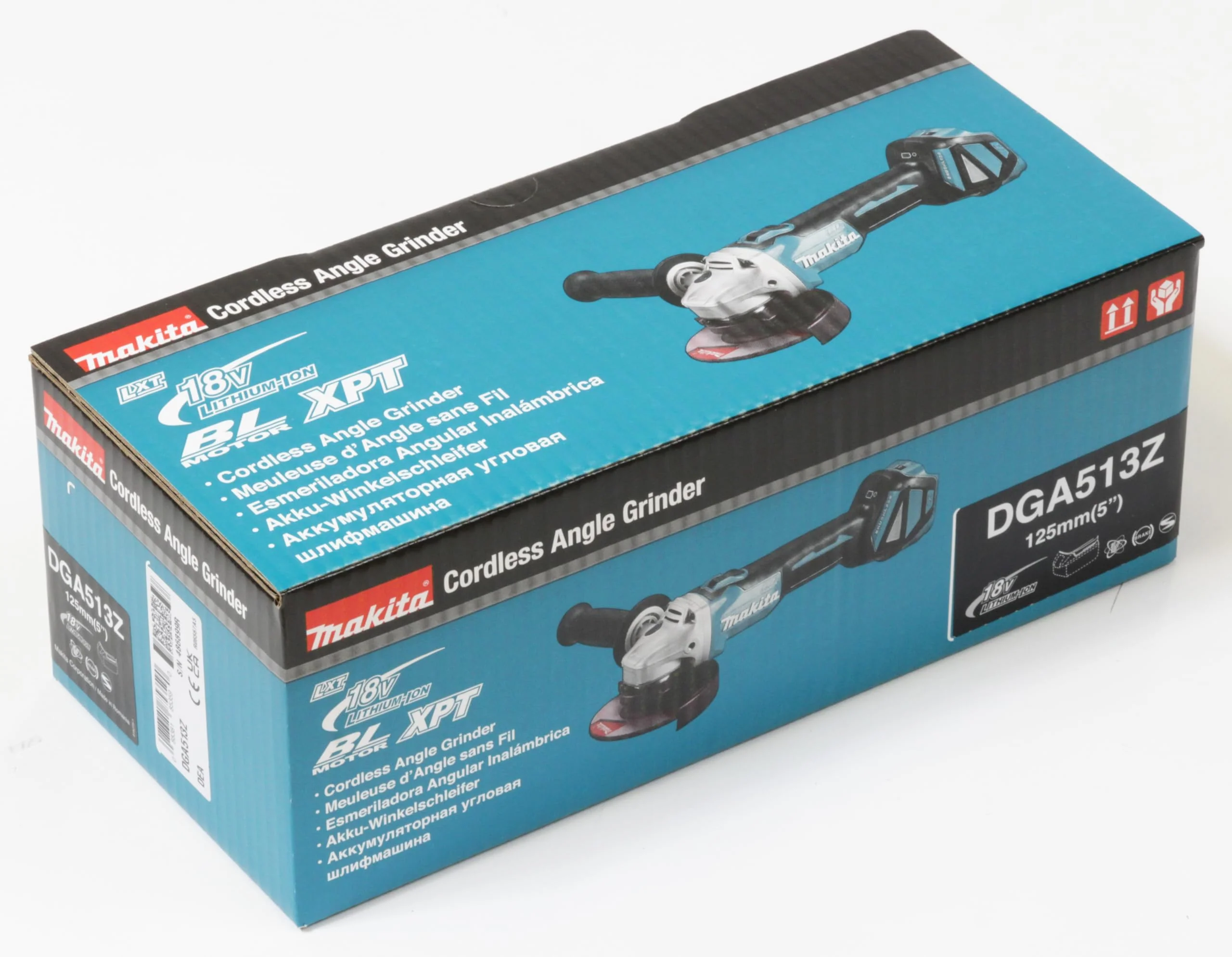 Makita DGA513RTJ Akku-Winkelschleifer 18 V / 5,0 Ah, 2 Akkus + Ladegerät Im MAKPAC - Image 11