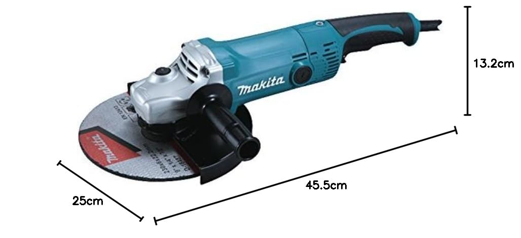Makita GA9050R Winkelschleifer 230 mm, 2.000 W, Schwarz, Cyan, Silber, (L x B x H) 455 x 250 x 132 mm - Image 14
