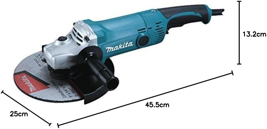 Makita GA9050R Winkelschleifer 230 mm, 2.000 W, Schwarz, Cyan, Silber, (L x B x H) 455 x 250 x 132 mm - Image 23