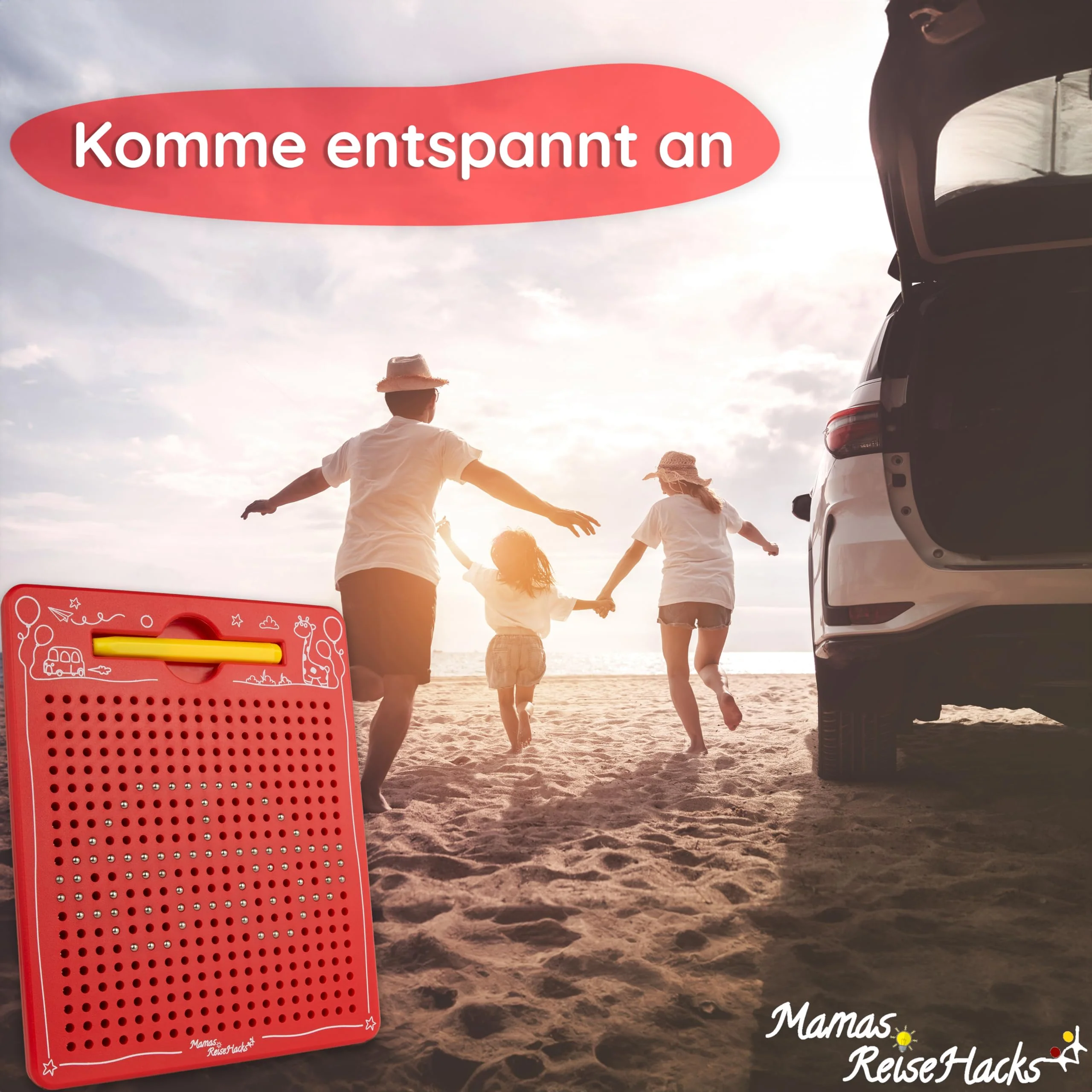 Mamas Reise Hacks Magnet Spiel für Kinder - Magnetische Zeichentafel [Beschäftigung Autofahrt und Flugzeug] Magisches Zeichenbrett Magnetspiel - Image 2