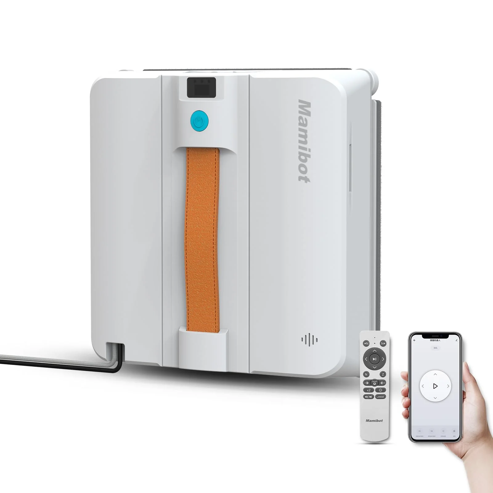 Mamibot W120-DP Fensterputzroboter, Sprühfunktion, intelligente Pfadplanung, doppelter Kreuz-Wasserstrahl, Fern- und App-Steuerung für Glasreinigung, Weiß/Blau - Image 5