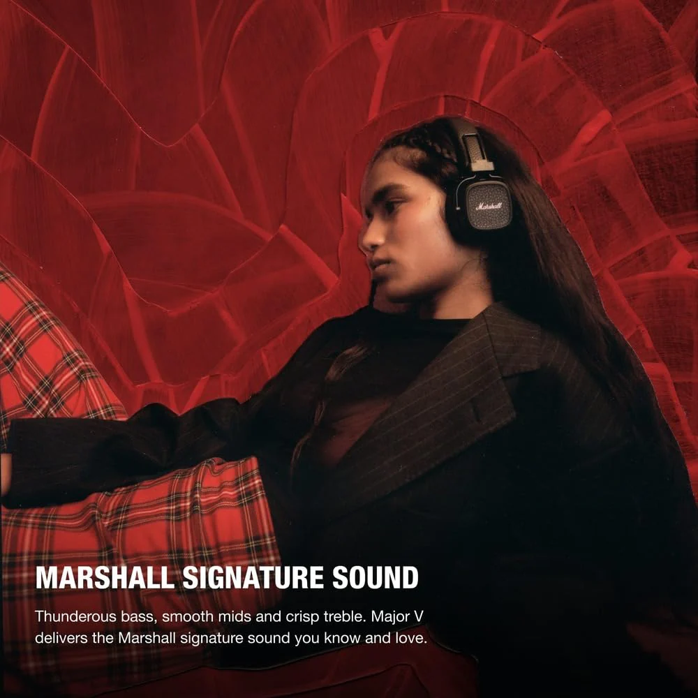 Marshall Major V Bluetooth Kopfhörer, 100 Stunden Spielzeit – Schwarz - Image 12