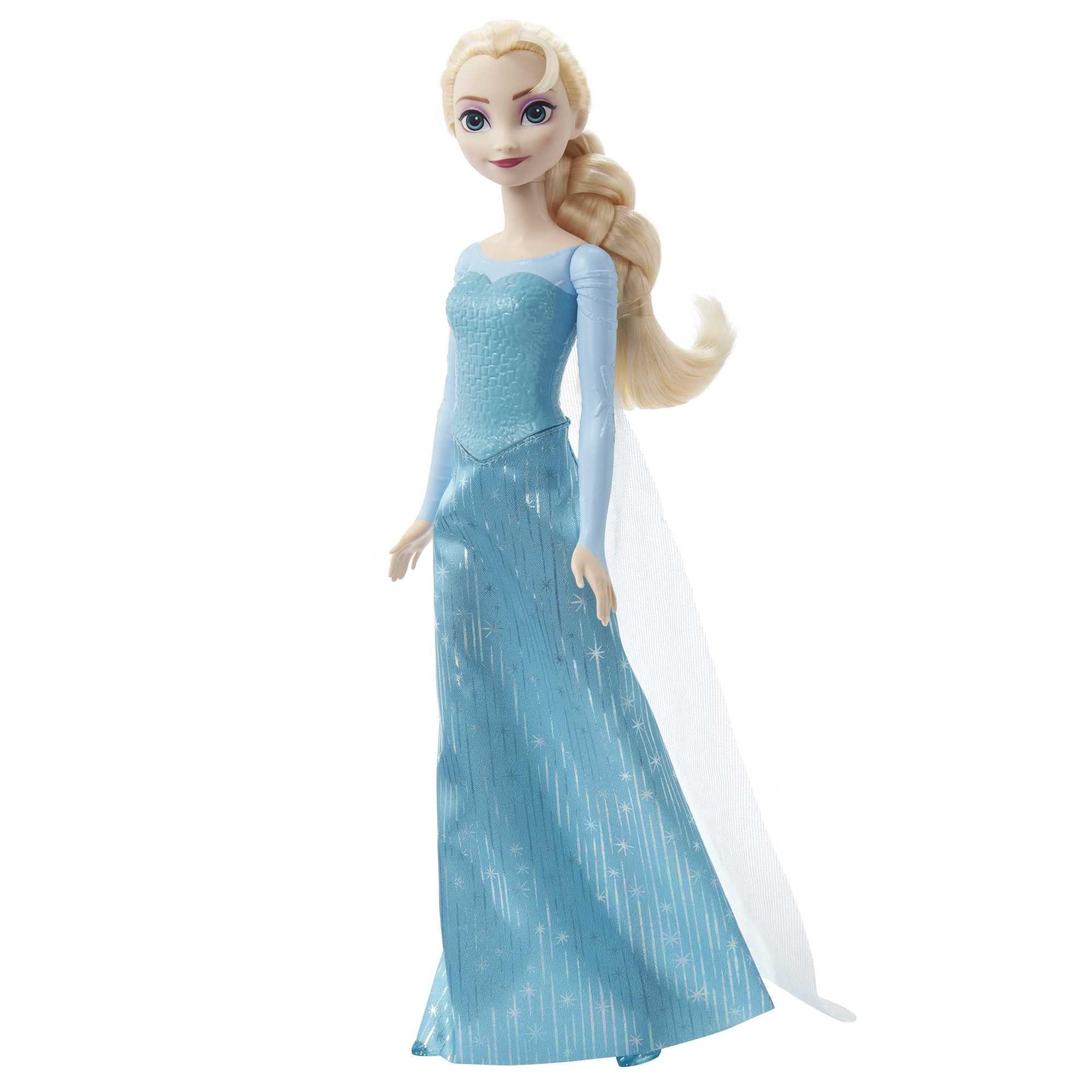 Mattel Disney Die Eiskönigin Elsa Puppe, Die Eiskönigin Puppe, kämmbare blonde Haare, beweglich, ausziehbare Schuhe, Disney Geschenke, Spielzeug ab 3 Jahre, HLW47 - Image 2