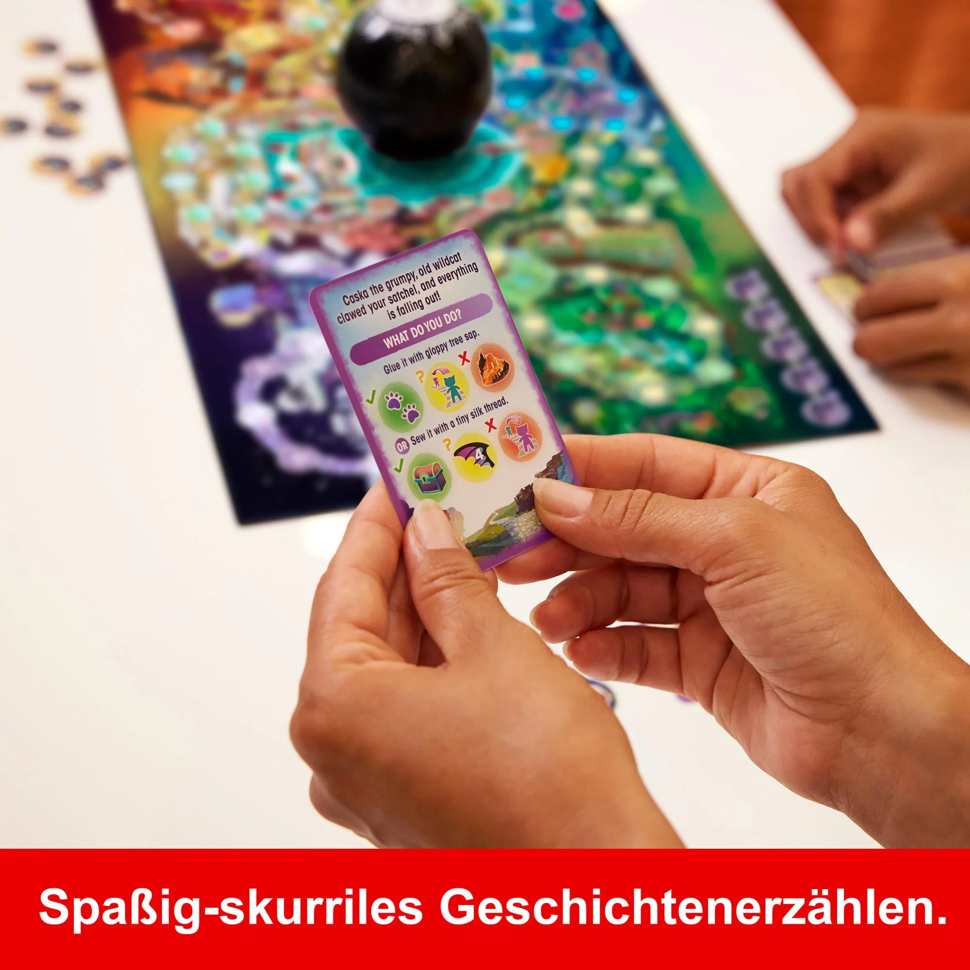 Mattel Games Magic 8 Ball Magische Begegnungen, Kooperatives Brettspiel, Deutsche Version, Entdeckung von magischen Gegenständen, für 24 Spieler, Gesellschaftsspiele ab 7 Jahre, HPJ69, ‎Mehrfarbig - Image 3