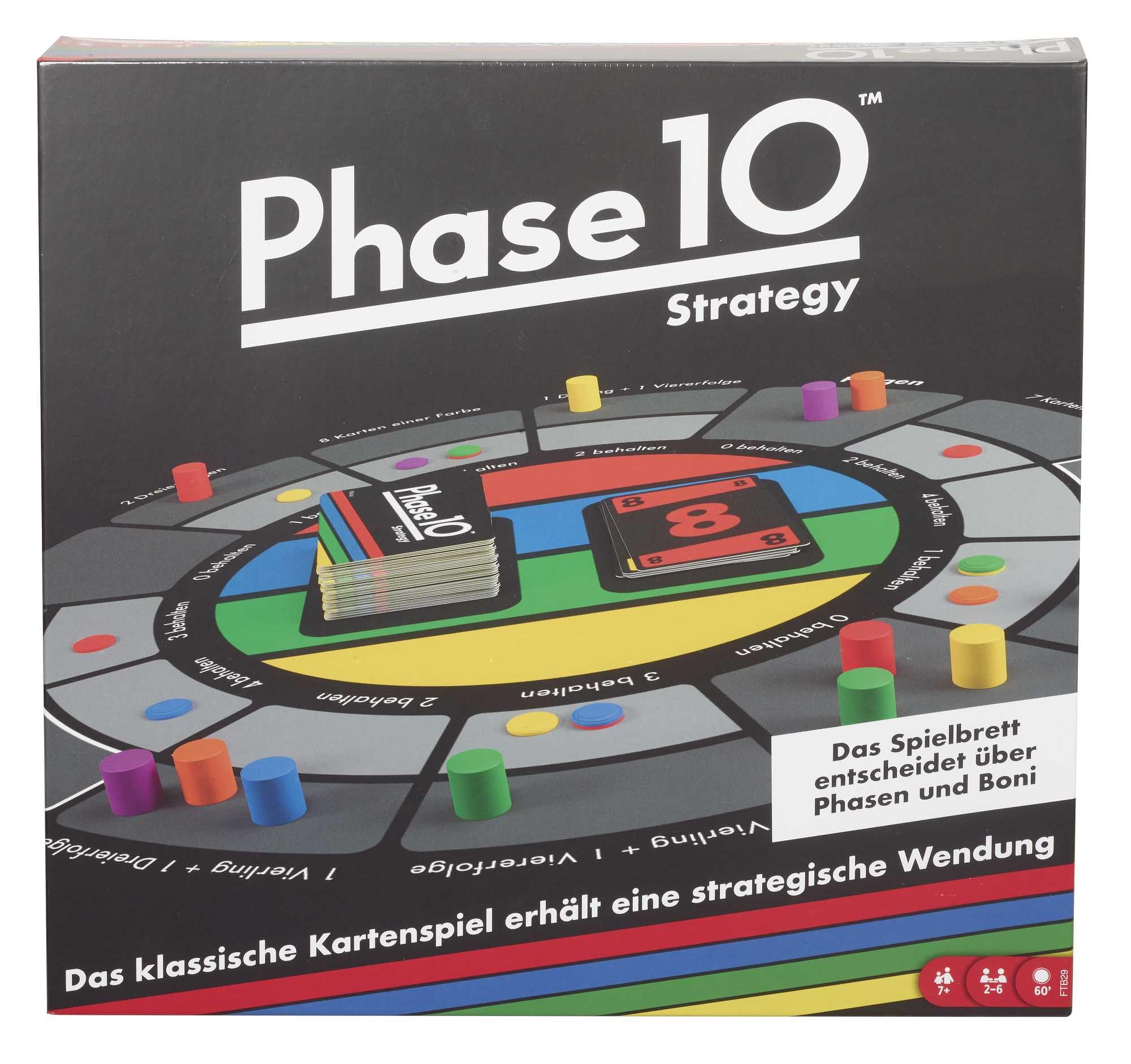 Mattel Games Phase 10 Brettspiel Strategy, interaktives Spiel für die Familie, Perfekt als Kinderspiel oder als Spiel für Erwachsene, Gesellschaftsspiel, für 2-6 Spieler, ab 7 Jahren, FTB29 - Image 2