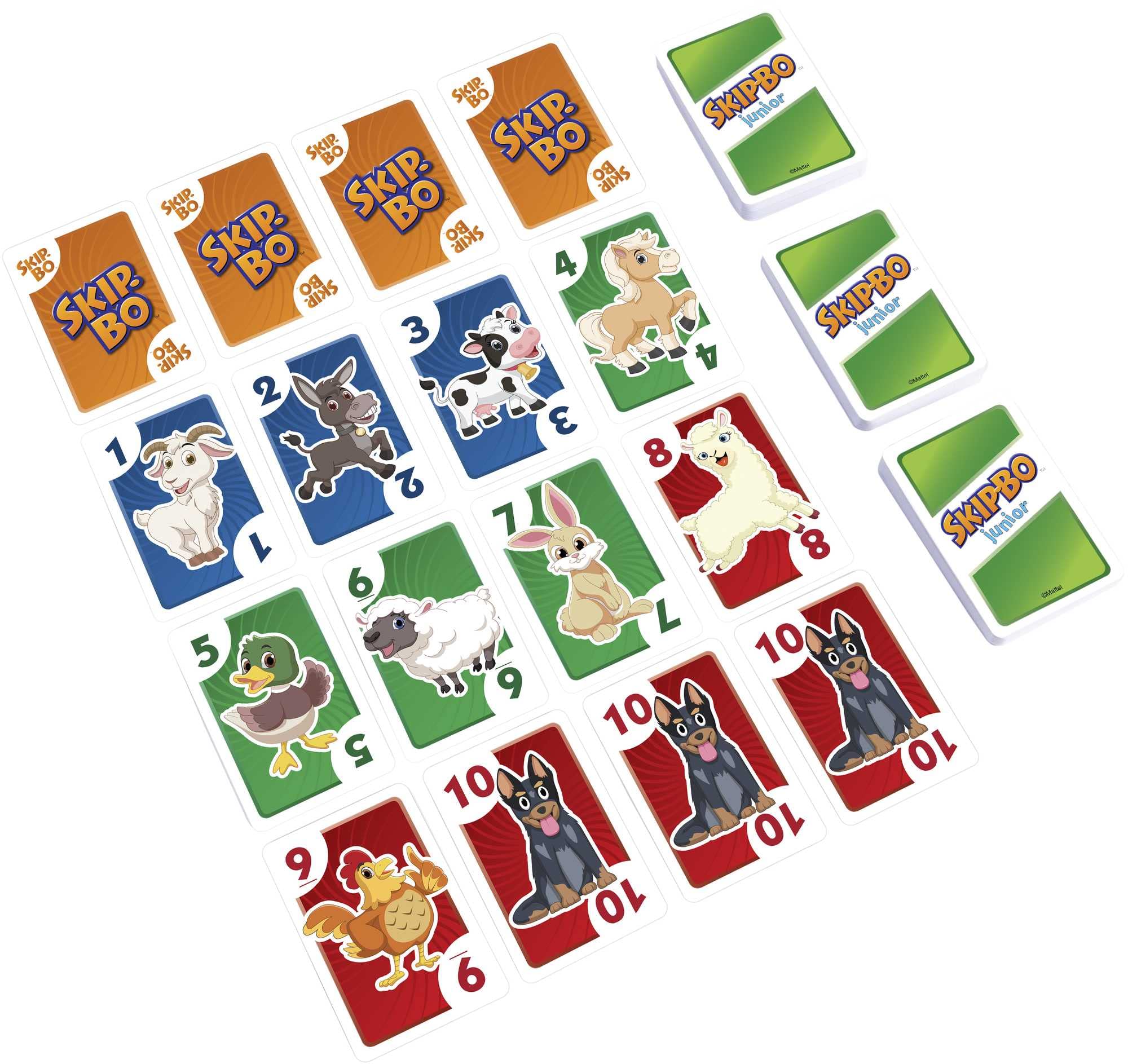Mattel Games Skip BO Junior Kartenspiel mit 2 Spielniveaus, 112 Karten, unterhaltsames Reihenfolgespiel für 2 bis 4 Spieler ab 5 Jahren, HHB37 - Image 2