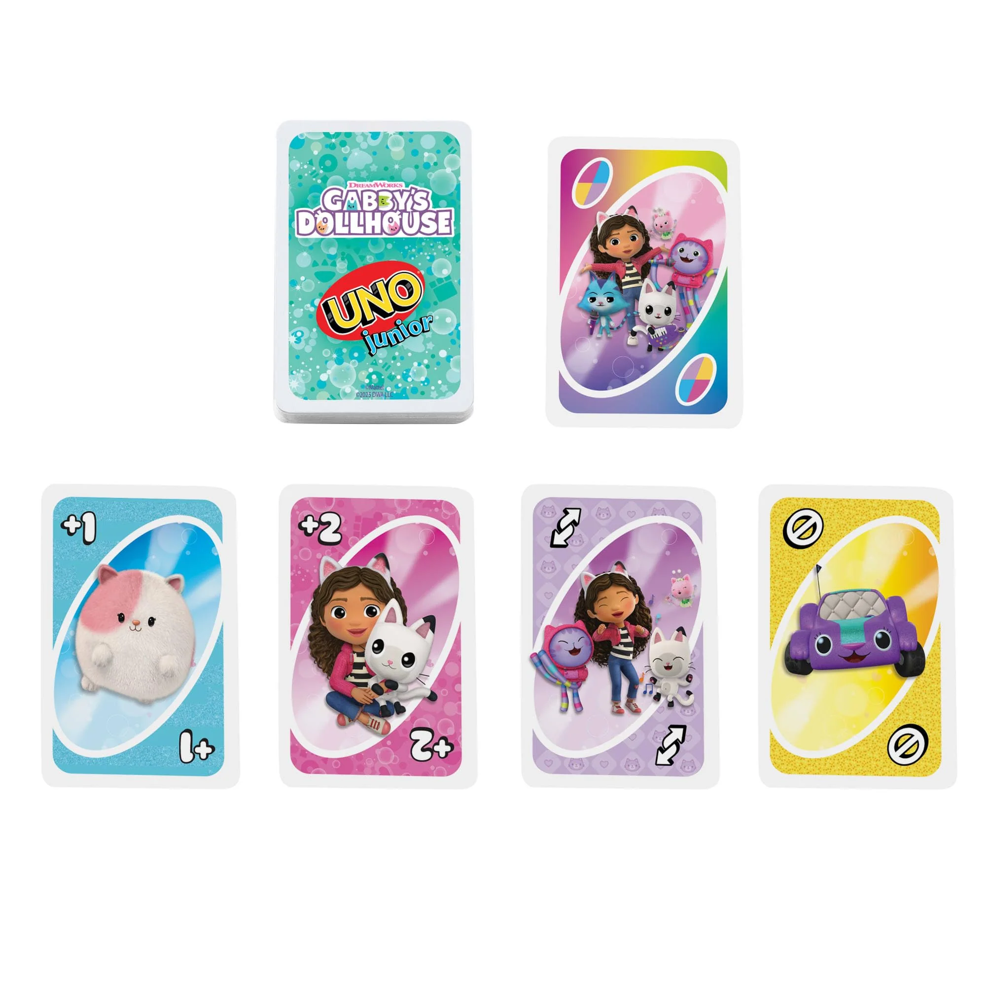 Mattel Games UNO Junior Gabby’s Dollhouse Kartenspiel für Kinderfeiern, Familienabende, Ferien und Reisen, JLH17 - Image 3