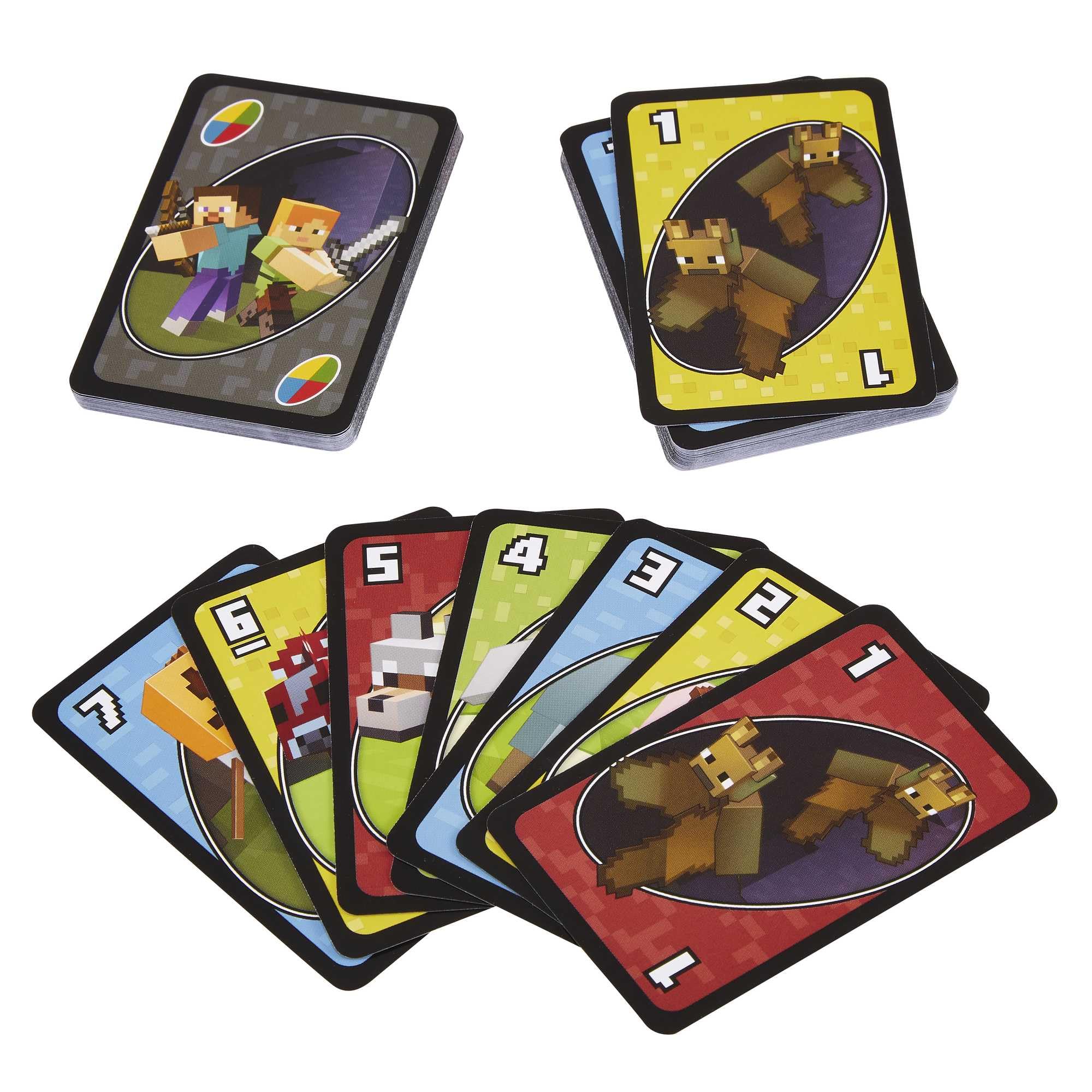Mattel Games UNO Minecraft Edition - Kartenspiel mit Charakteren aus Minecraft und Einer besonderen Creeper-Karte, für die ganze Familie und Fans von Minecraft ab 7 Jahren, FPD61 - Image 2
