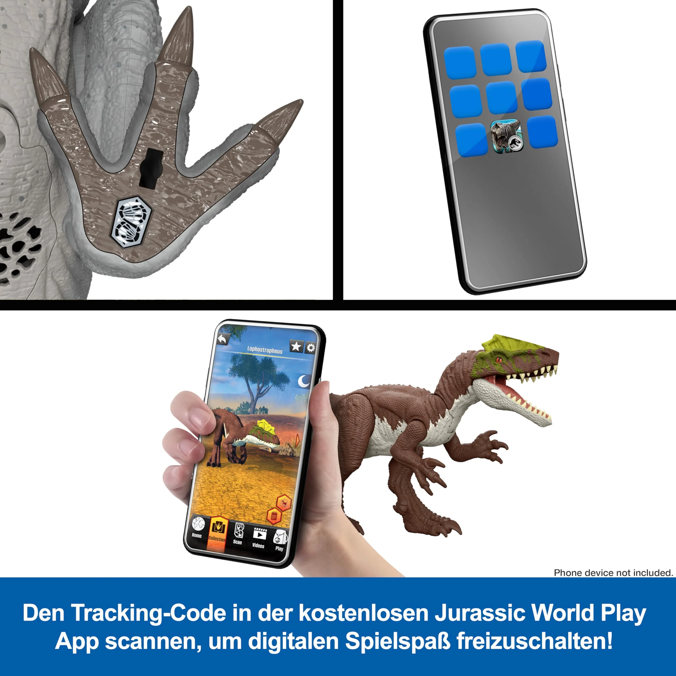 Mattel Jurassic World: Die Wiedergeburt Bite N Blast Mosasaurus Actionfigur und Mini-Dilophosaurus, Dinosaurier-Spielzeug mit breitem Kiefer, filmgetreues und bewegliches Design, JJP80 - Image 5