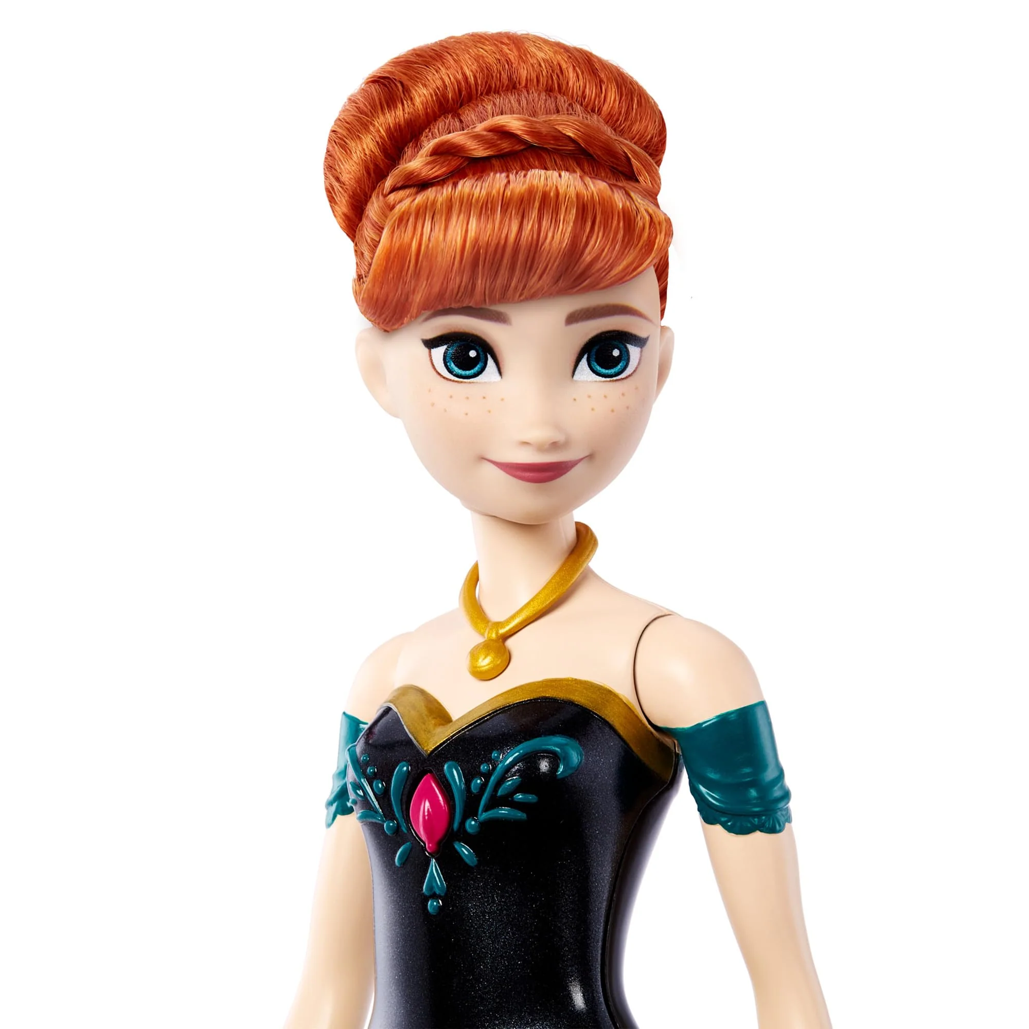 Mattel Spielzeuge aus Disney Die Eiskönigin' , Singende Anna-Modepuppe in charakteristischem Outfit, singt Zum ersten Mal' aus dem Disney-Film' in Englisch, Französisch, Deutsch, Italienisch, JDL59 - Image 4