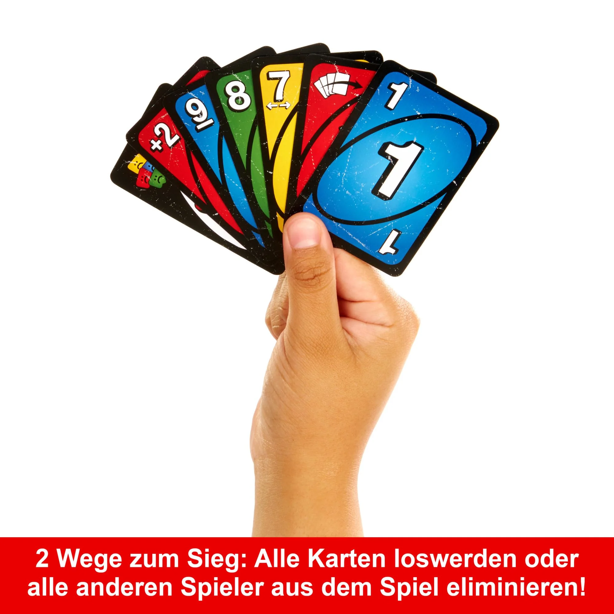 Mattel UNO Show 'em No Mercy - 56 zusätzliche Karten, harte Aktionskarten und brutale Spielregeln für die gnadenloseste Version, Stapelregel und Handkartentausch, ab 7 Jahren, HWV18 - Image 2