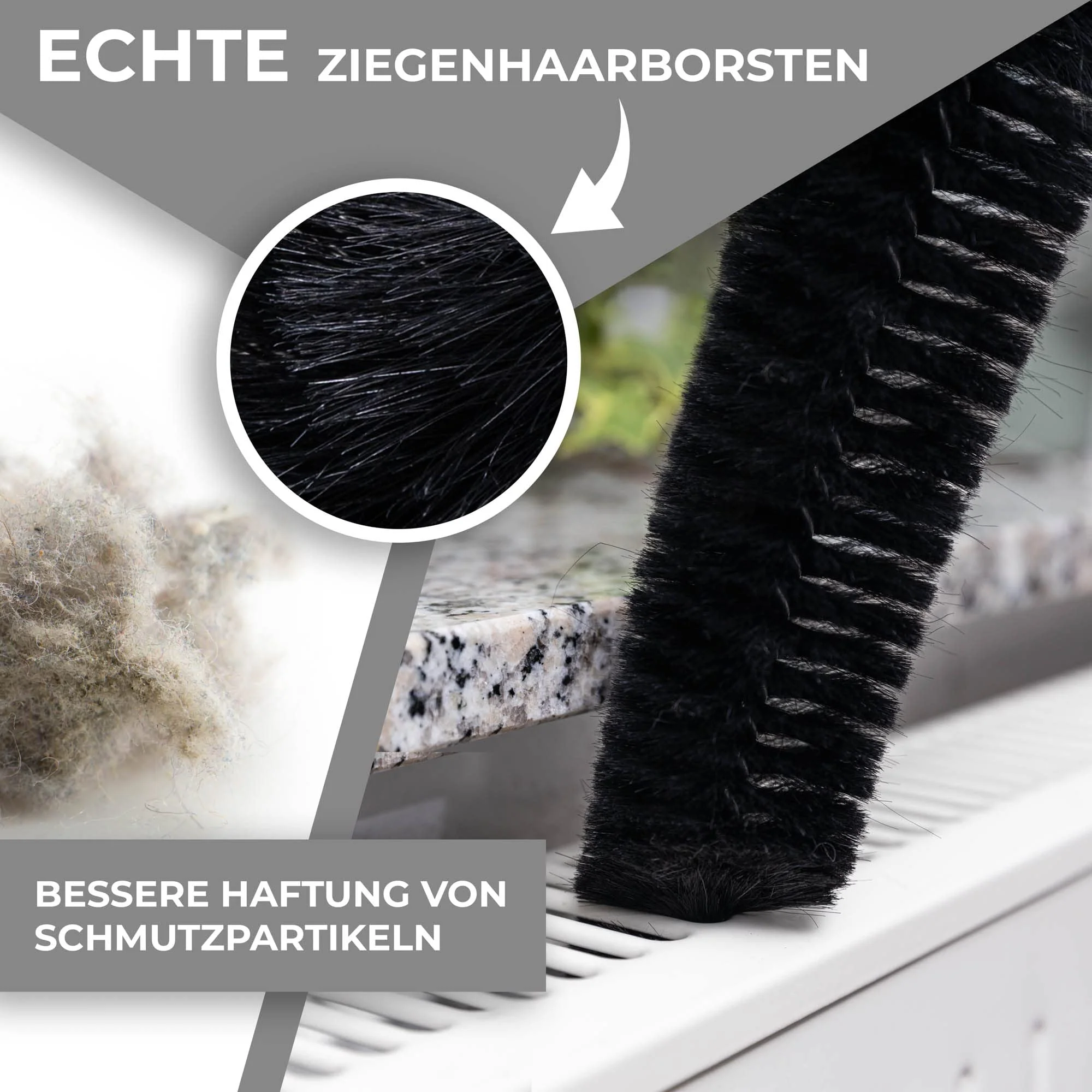 MaxxGoods Heizkörperbürste - 120 cm - Heizungsbürste mit Ziegenhaar Borsten - Ideal für die Reinigung von Flachheizkörpern - Image 3