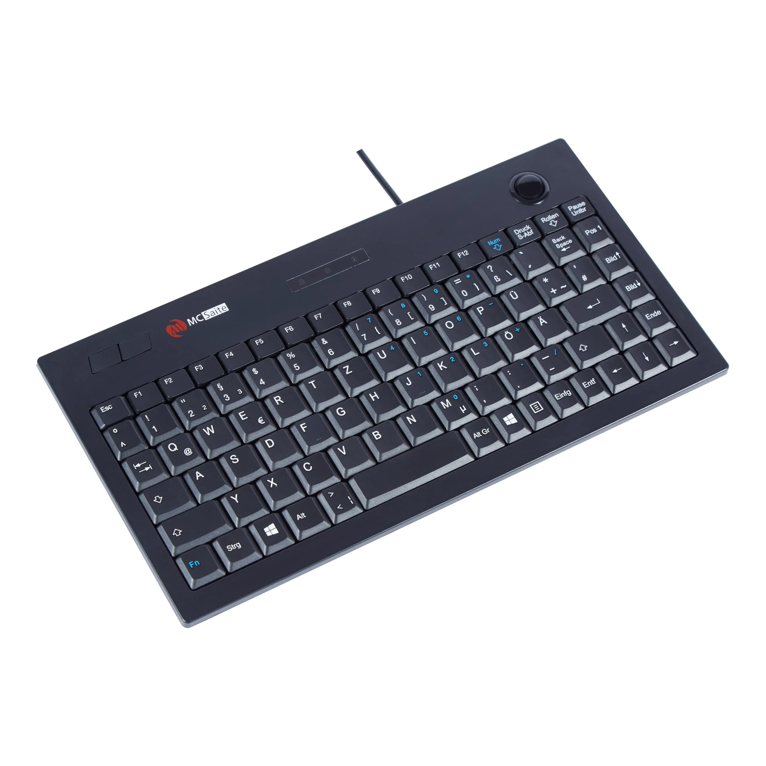 MCSaite Wired Trackball Tastatur mit Tastatur und Roll Maus Combo - 11.8x7.5x1.4 Zoll nach - für PC Laptop Notebook Desktop - QWERTZ Deutsch - Image 3