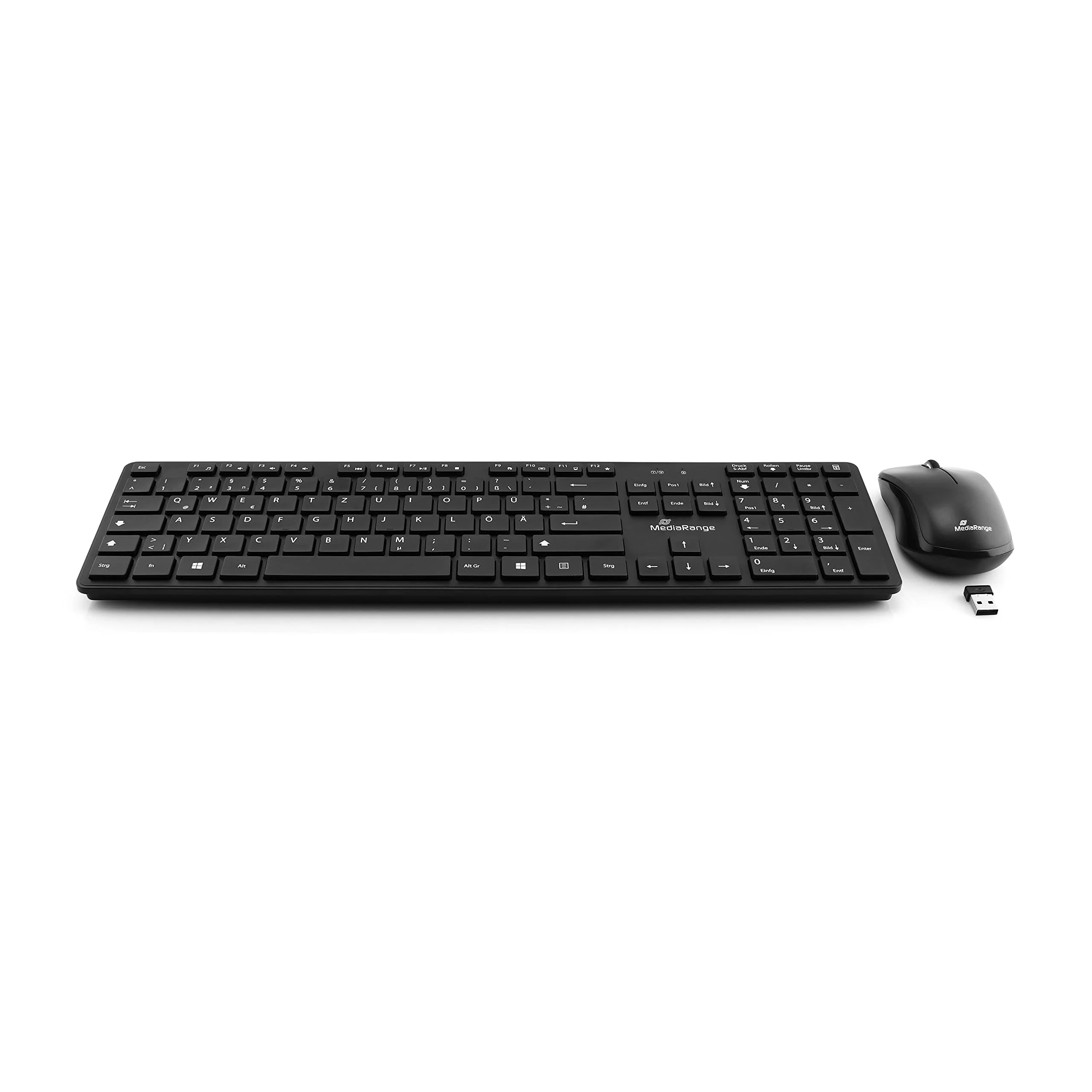 MediaRange Funk-Tastatur und optische 3 Tasten Funk-Maus Set, QWERTZ, schwarz - Image 8