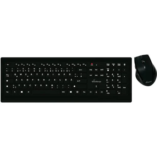 MediaRange Funk-Tastatur und optische 5 Tasten Funk-Maus Set, AZERTY (FR), schwarz - Image 3