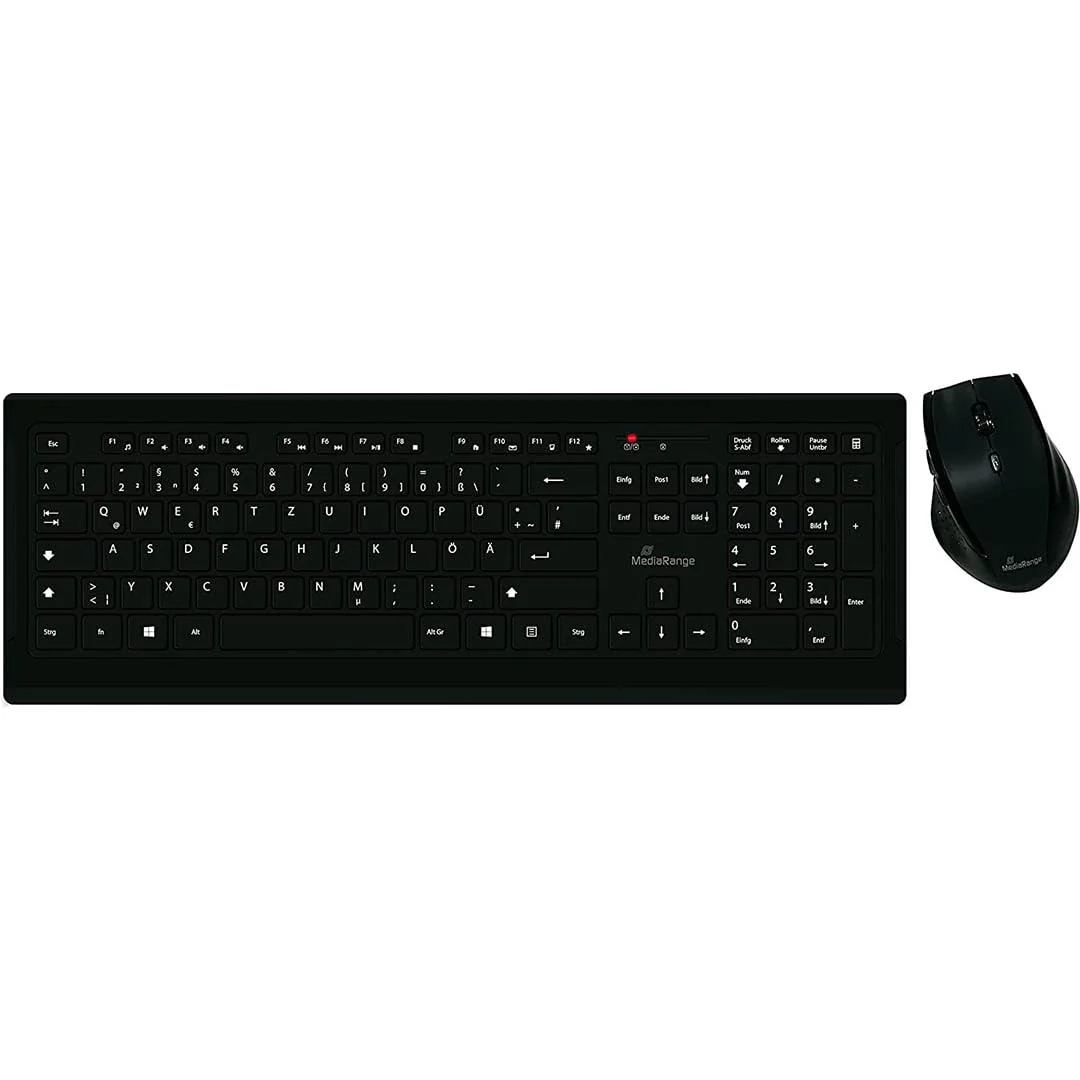 MediaRange Funk-Tastatur und optische 5 Tasten Funk-Maus Set, AZERTY (FR), schwarz - Image 4