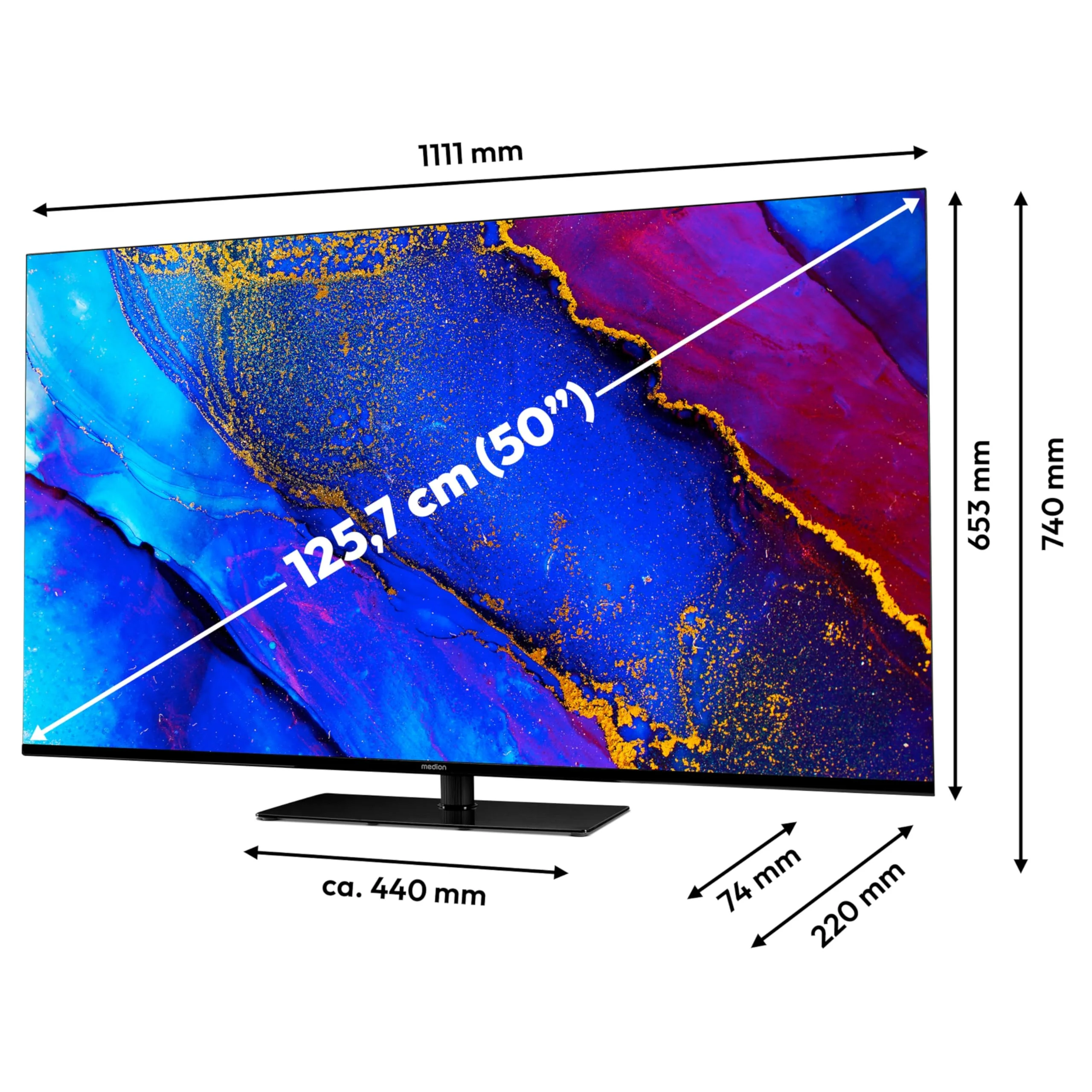 MEDION 125,7 cm (50 Zoll) Fernseher (Smart TV, 4K, Dolby Vision HDR, Prime Video, Disney+, Dolby Atmos, DTS X, kompatibel mit Google TV, PVR, Bluetooth, MD 850400) - Image 8