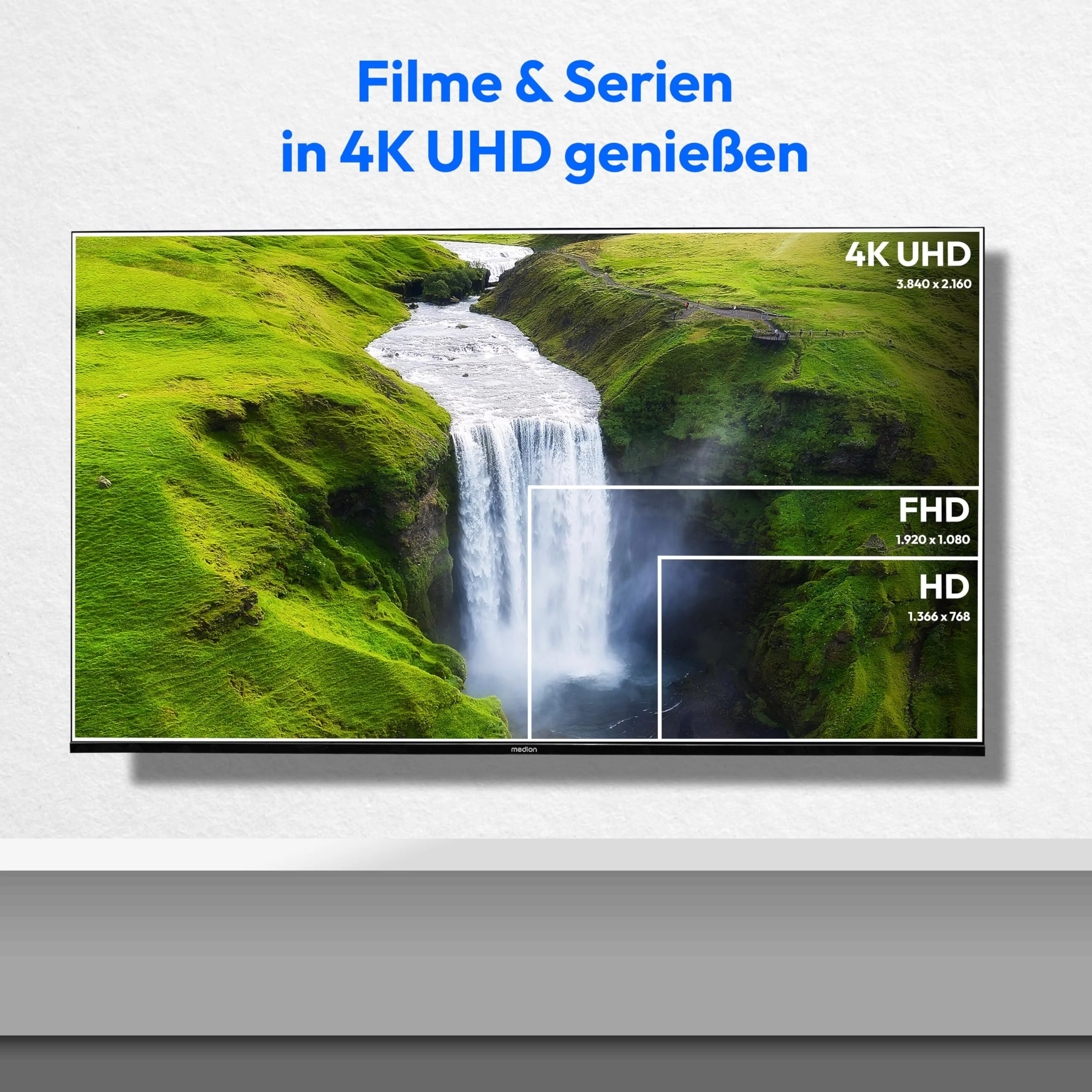 MEDION 125,7 cm (50 Zoll) QLED Fernseher (Smart-TV, Dolby Vision HDR, Prime Video, Disney+, DAZN, Paramount+, Dolby Atmos, VIDAA Store, HbbTV, PVR, Bluetooth, MD 850601) - Image 9