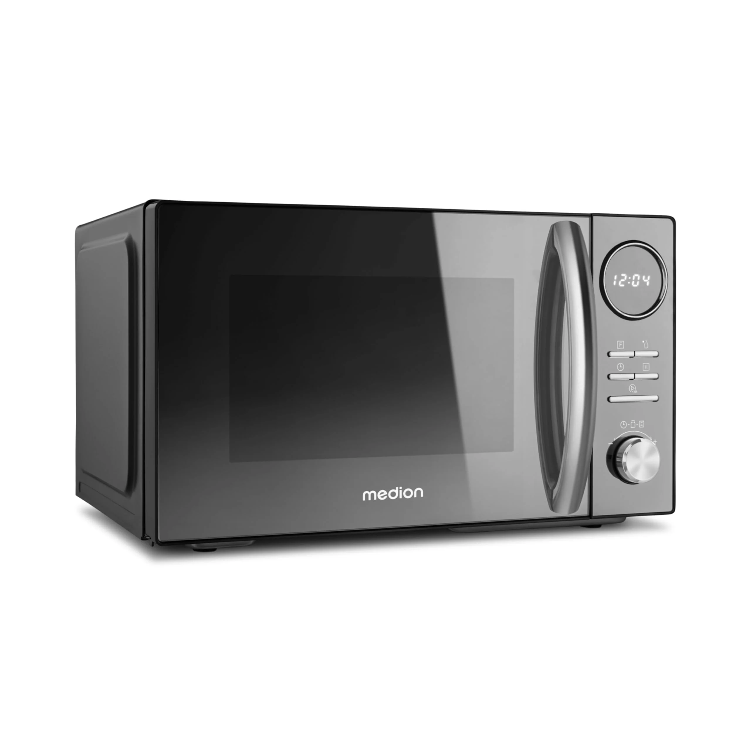 MEDION 3 in 1 Mikrowelle mit Grill und Heißluft Funktion (23 Liter, 900 Watt, 1.000 Watt Grill, 1.680 Watt Heißluft, 10 Automatikprogramme, Auftaufunktion, Display, MD11493) schwarz - Image 2