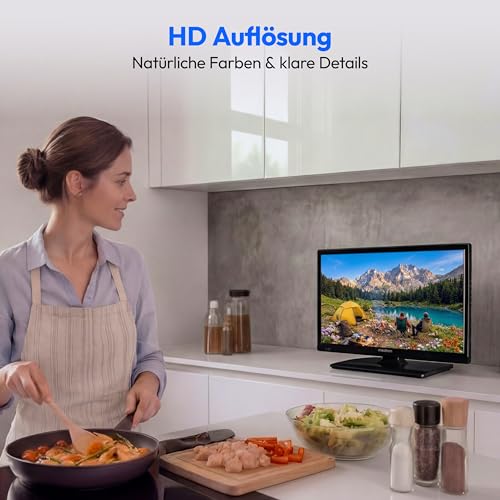 MEDION 47 cm (19 Zoll) HD Fernseher mit DVD-Player (perfekt für Camping Wohnmobil LKW Garten, 12V KFZ Car-Adapter, Triple Tuner Receiver, HDMI, USB, MD 819001) - Image 4