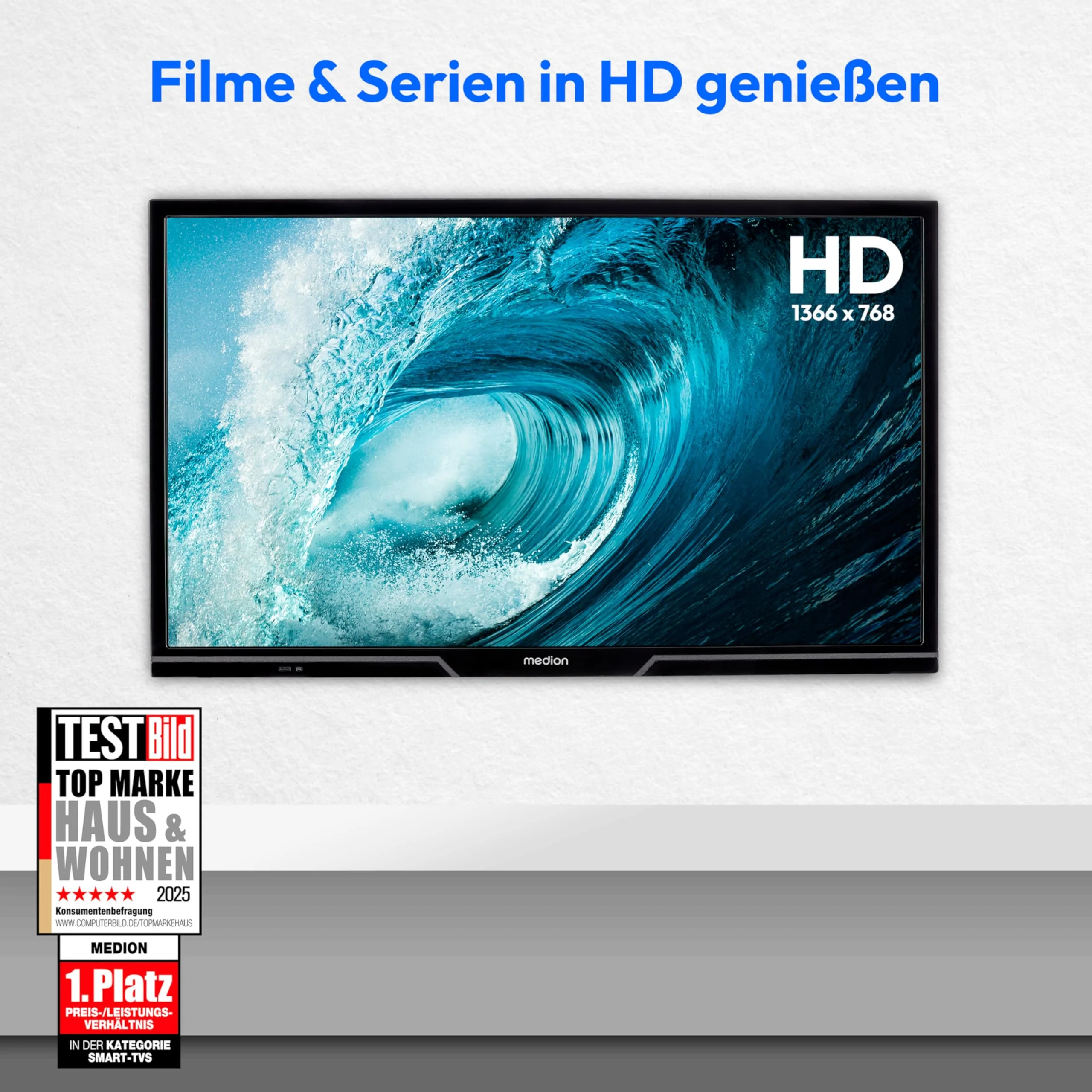 MEDION 59,8 cm (24 Zoll) HD Fernseher (Android TV, Smart TV, HDR, Netflix, Prime Video, PVR, Bluetooth, MD 824100) - Image 6