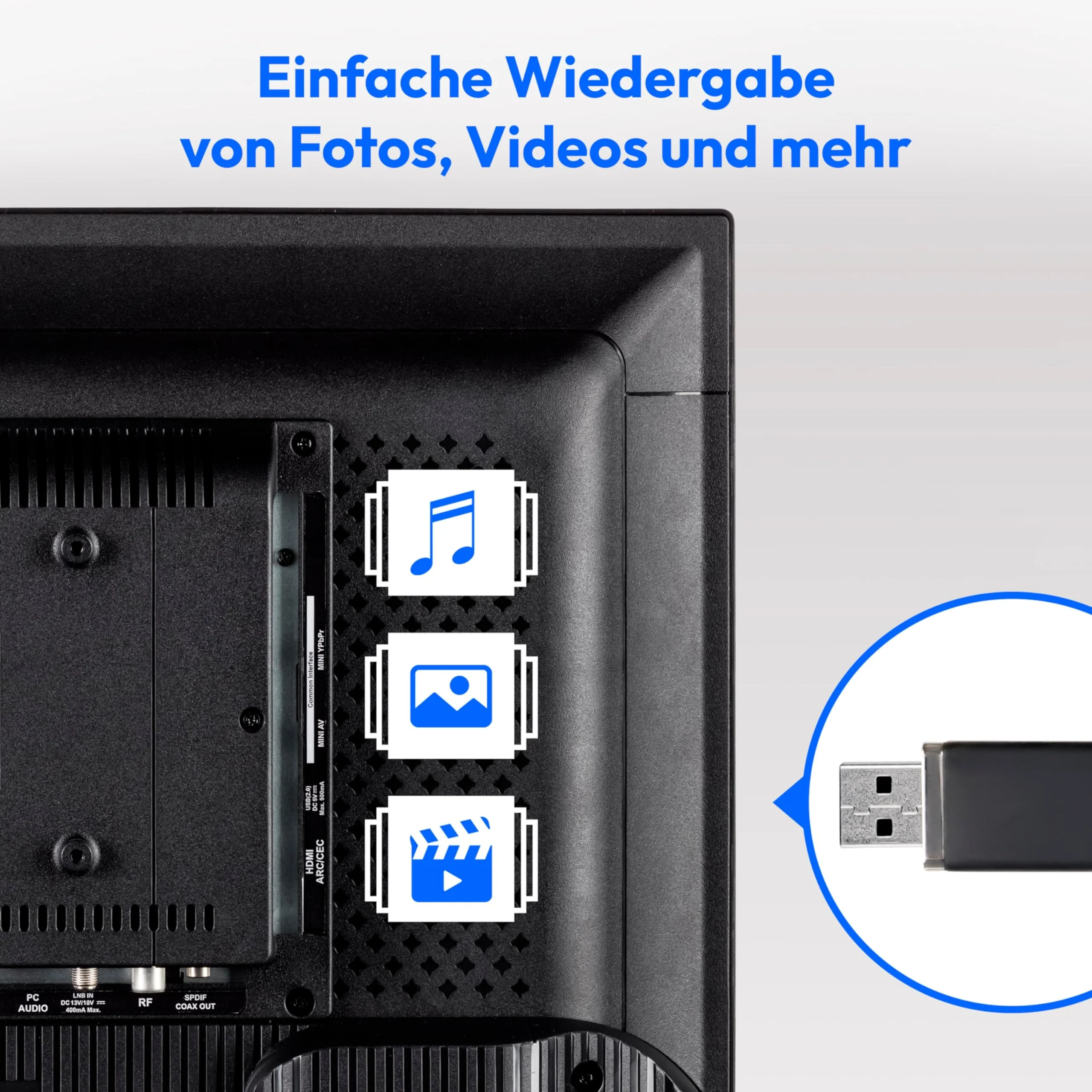 MEDION 59,9 cm (24 Zoll) Full HD Fernseher (integrierter DVD-Player, perfekt für Camping Wohnmobil LKW Garten, 12V KFZ Car-Adapter, Triple Tuner Receiver, HDMI, USB, MD 824001) - Image 13