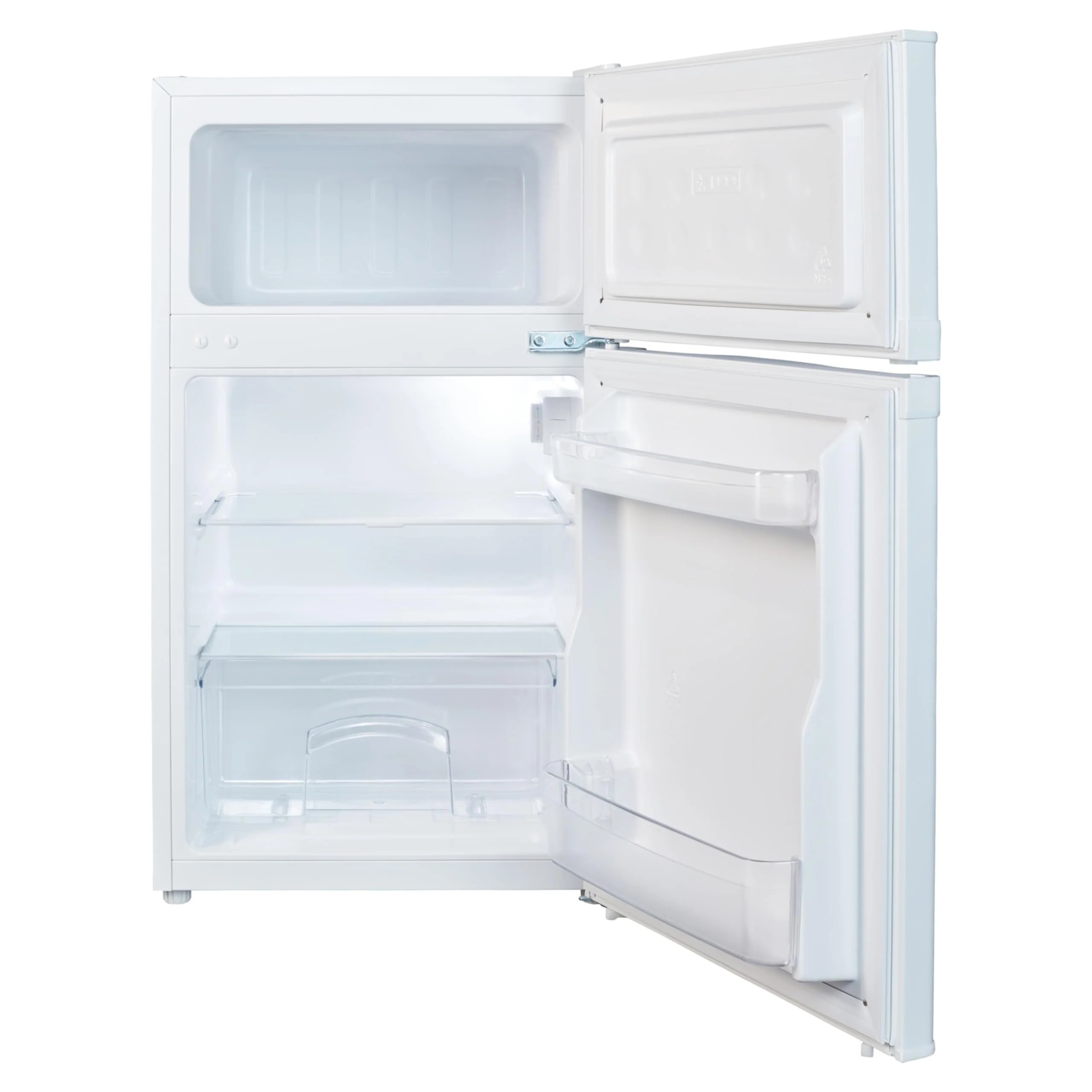 MEDION Mini Kühl-Gefrierkombination (85 Liter, 61L Kühlteil, 24L Gefrierteil, freistehend, 40 dB, transparente Gemüseschublade, Türanschlag wechselbar, MD 37689) weiß - Image 10