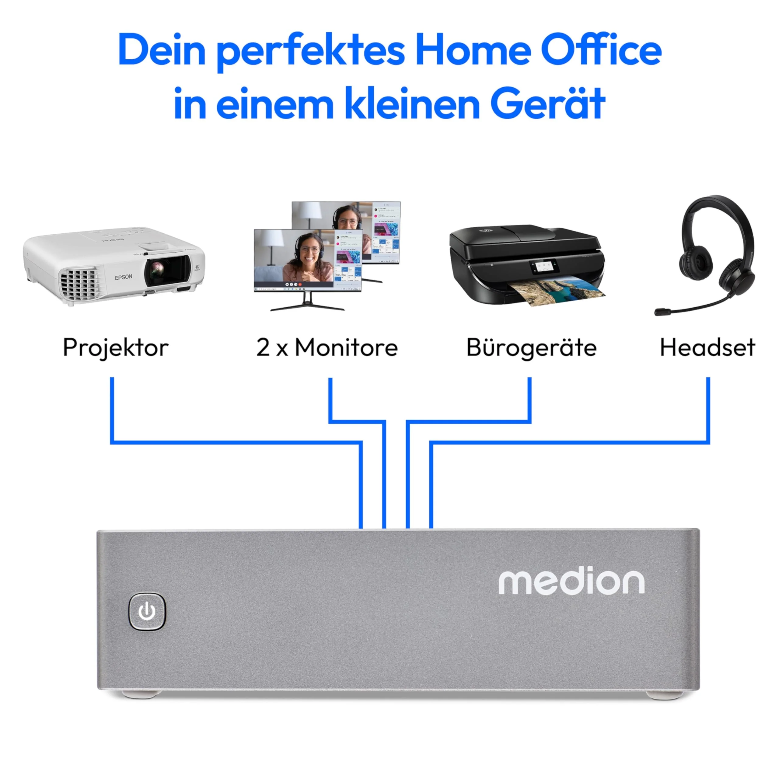 MEDION S06e Mini PC (Intel N100, 4GB DDR4 RAM, 128GB SSD, LAN, WLAN, VESA, HDMI, DP, Win 11 Home) - Image 6