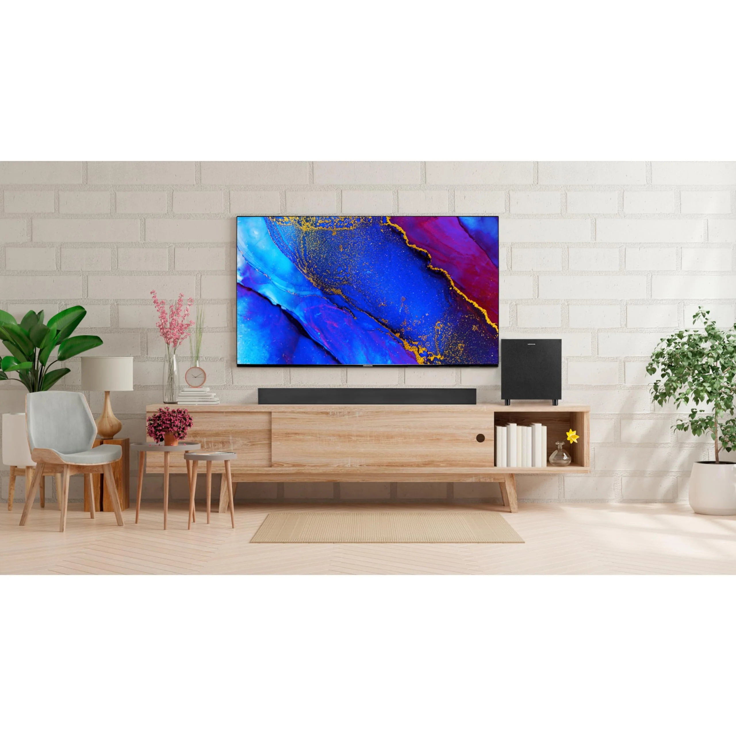 MEDION S61022 3.1 Dolby Atmos Soundbar mit kabellosen Subwoofer (für TV Geräte, Bluetooth 5.3, HDMI eARC CEC, optischer Eingang, AUX, 3 x 20 W + 60 W (RMS) Subwoofer kabellos, Fernbedienung - Image 8