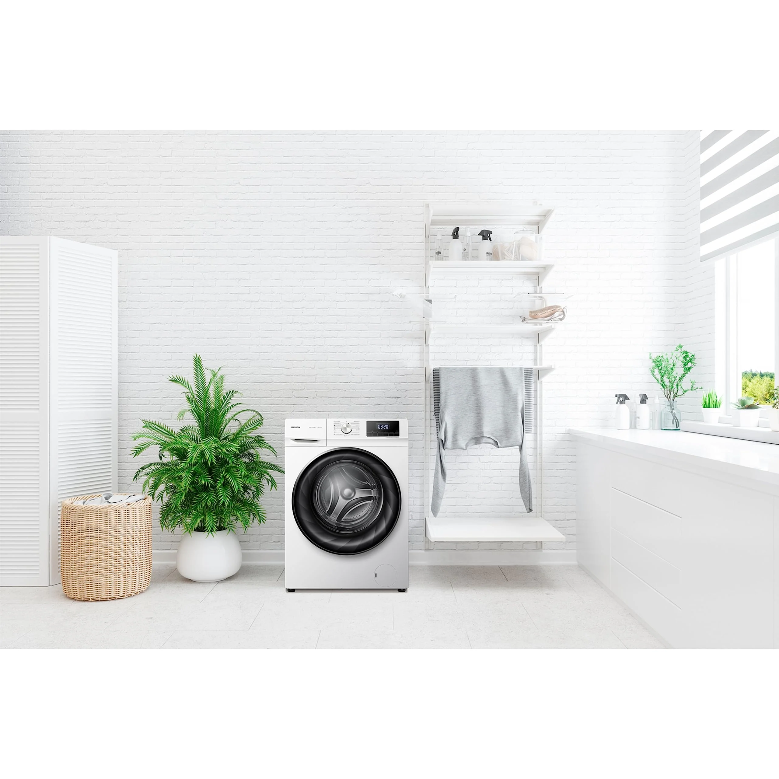 MEDION Waschmaschine (10 kg, 1400 U/Min, 15 Programme, Startzeitverzögerung, Kindersicherung, LED Display, MD 37512) - Image 4