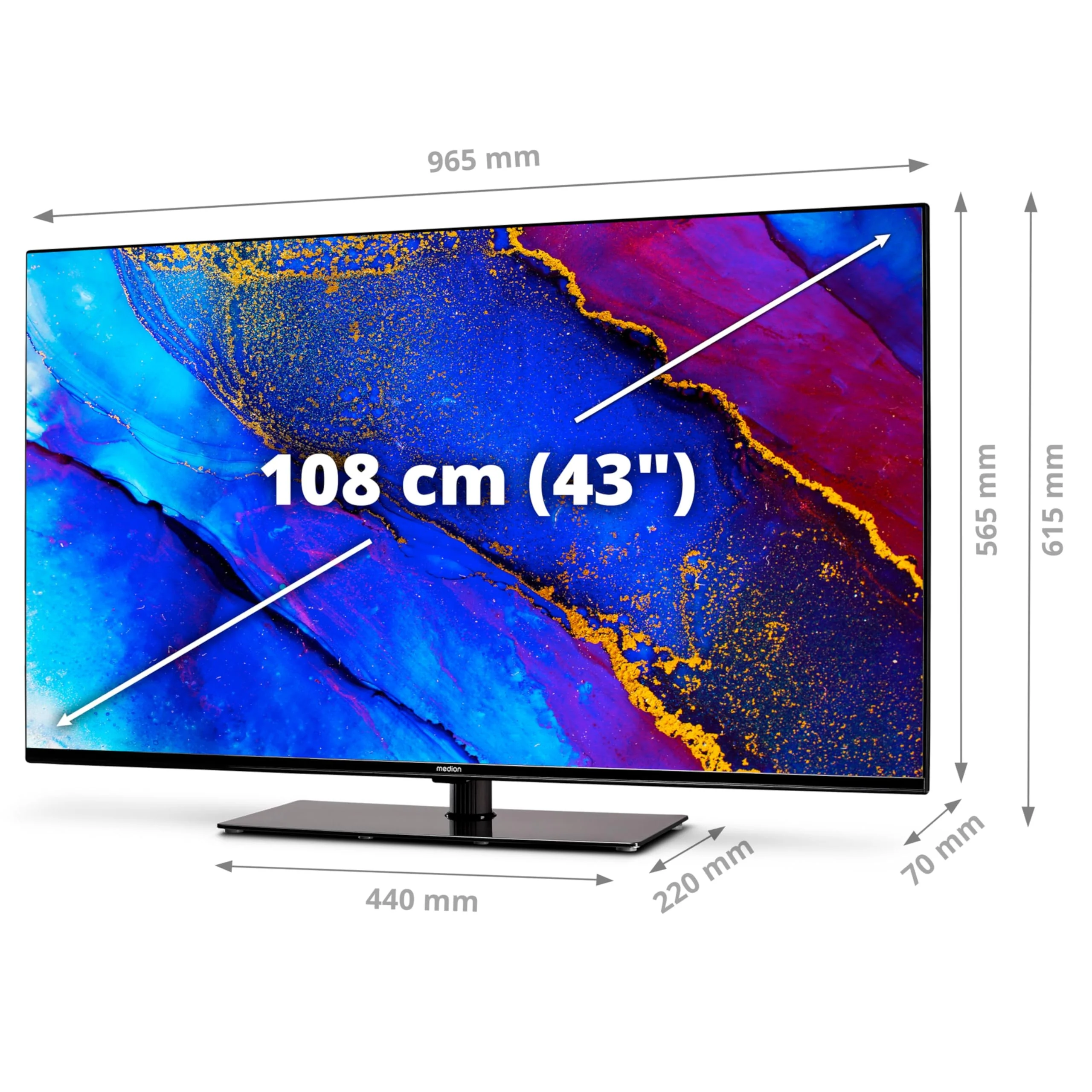 MEDION X14370 (MD 30706) 108 cm (43 Zoll) Fernseher (Smart TV, 4K Ultra HD, Dolby Vision HDR, Dolby Atmos, Netflix, Prime Video, MEMC, Micro Dimming, Bluetooth, PVR) - Image 10