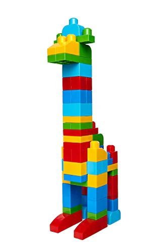 MEGA BLOKS Fisher-Price Bausteine für Kleinkinder, großer Bausteinebeutel mit 80 Teilen und Aufbewahrungsmöglichkeit, Blau, Geschenkideen für Kinder ab 1 Jahr, DCH63 - Image 2