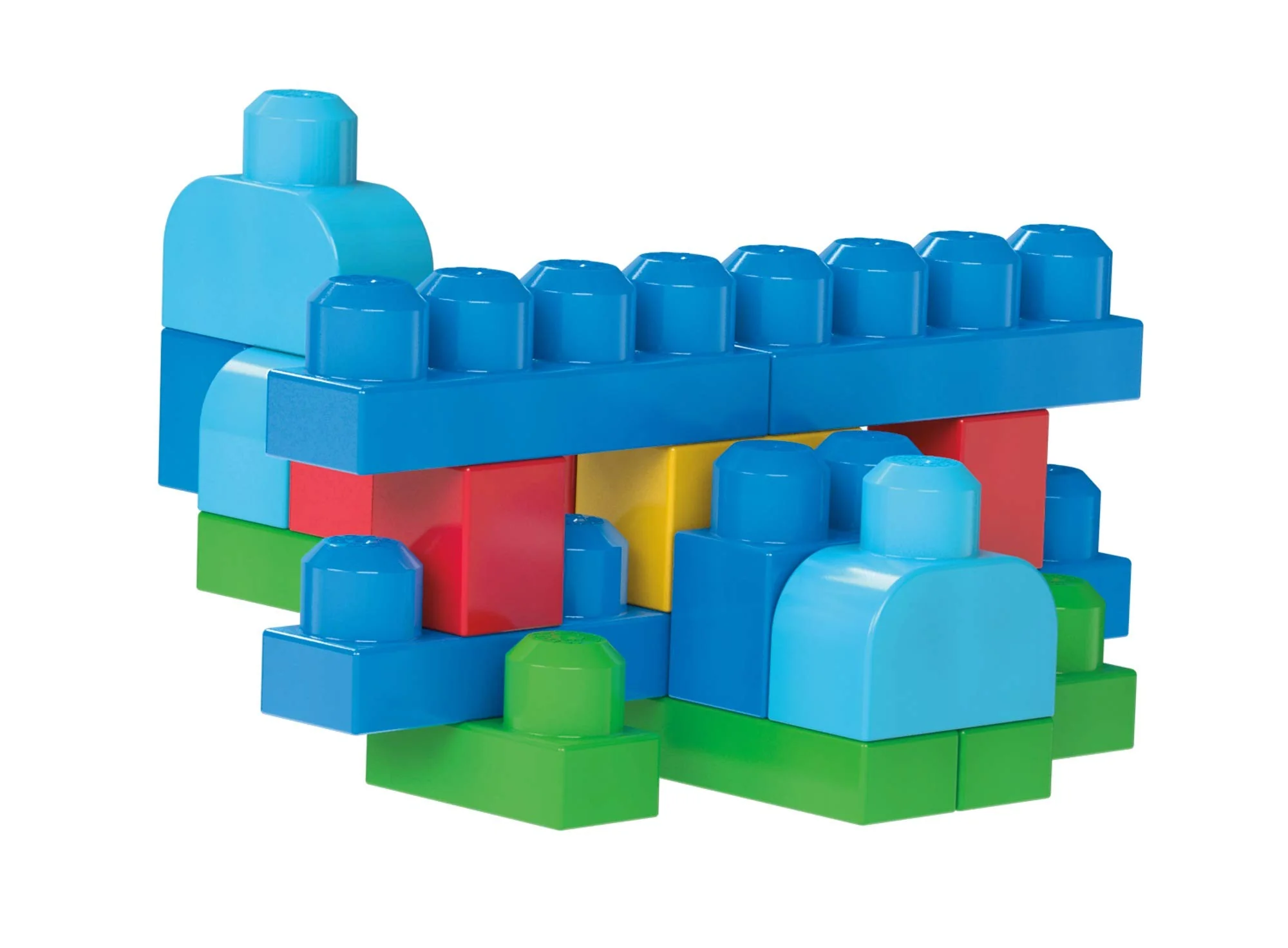 MEGA BLOKS Fisher-Price Bausteine für Kleinkinder, großer Bausteinebeutel mit 80 Teilen und Aufbewahrungsmöglichkeit, Blau, Geschenkideen für Kinder ab 1 Jahr, DCH63 - Image 3