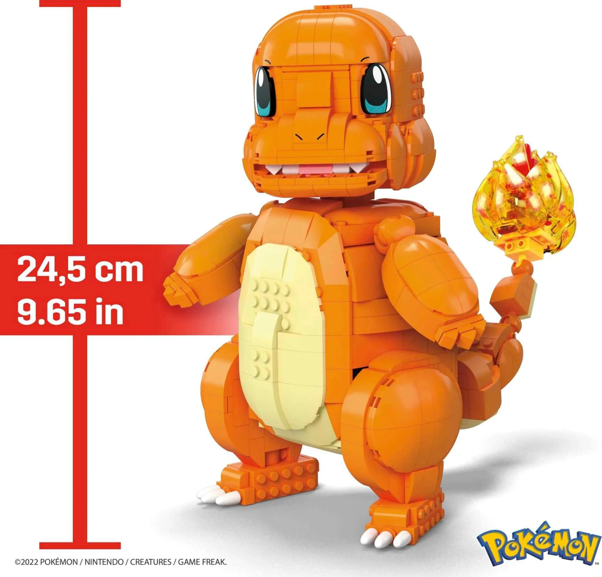Mega Construx HHL13 - Pokémon Jumbo Glumanda Bauset, Spielset mit 750 Bausteinen und beweglichen Gliedmaßen, Spielzeug für Kinder ab 10 Jahren - Image 3