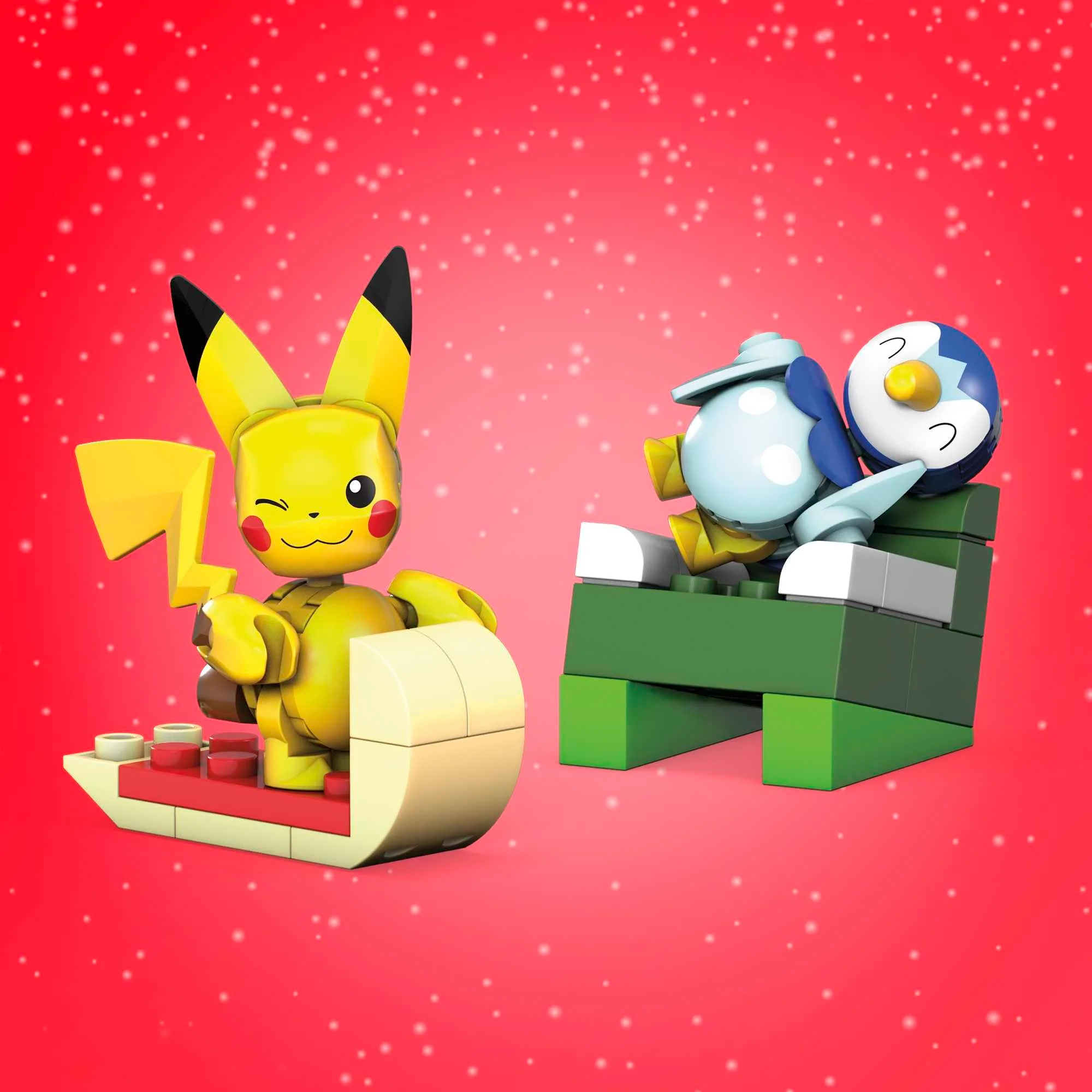 MEGA Pokémon Adventkalendar, Ferienkalender mit 202 Teilen, 2 posierbaren Figuren und Zubehör, für Kinder, GYG99 - Image 2