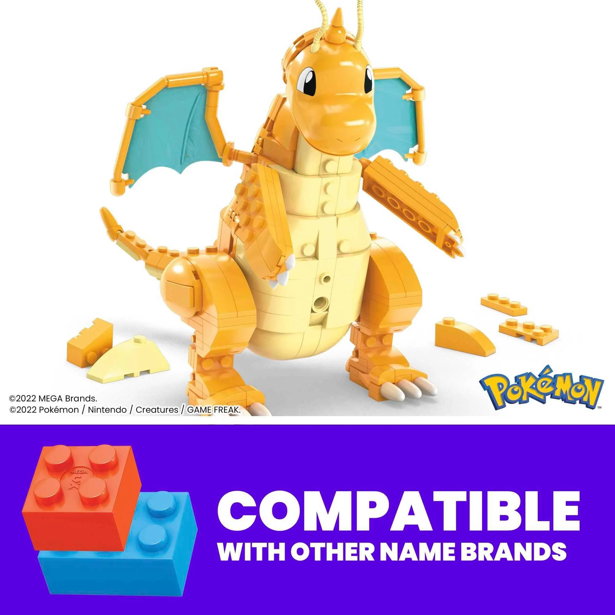 MEGA Pokémon Dragoran - 388-teiliges Bauset zum Aufbauen und mit der Kurbel die Flügel aktivieren, für Kinder ab 8 Jahren, HKT25 - Image 5