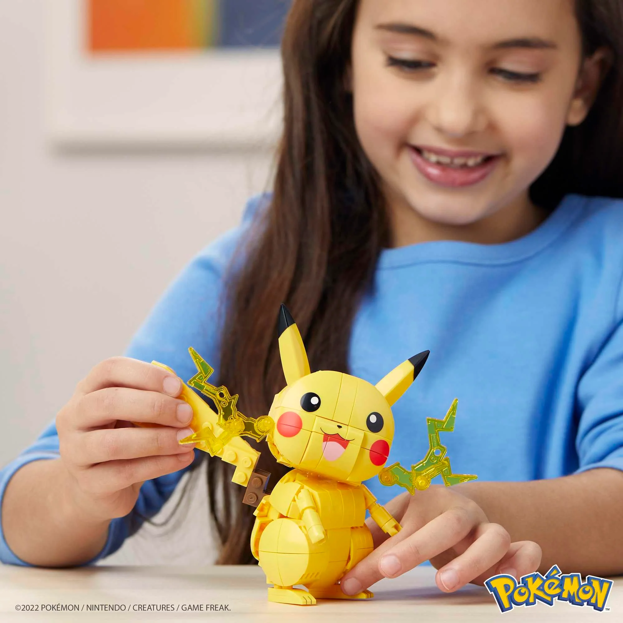 Mega Pokémon Figuren, Medium Pikachu Figur zum Zusammenbauen, Höhe: 10cm, beweglich, kompatibel mit allen Bausets von Mega Construx, Pokémon Spielzeug, Spielzeug ab 7 Jahre, GMD31 - Image 5