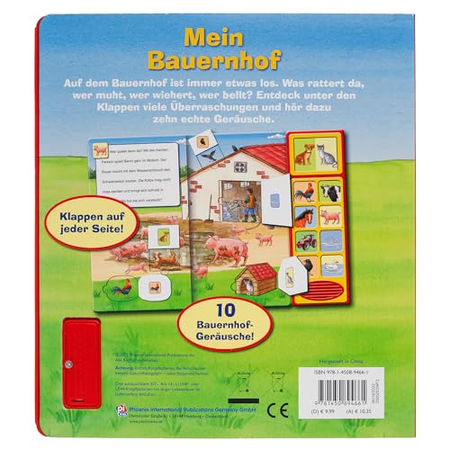 Mein Bauernhof - Klappen-Geräusche-Buch mit 10 Sounds - Klappenbuch mit Soundeffekten - Image 4