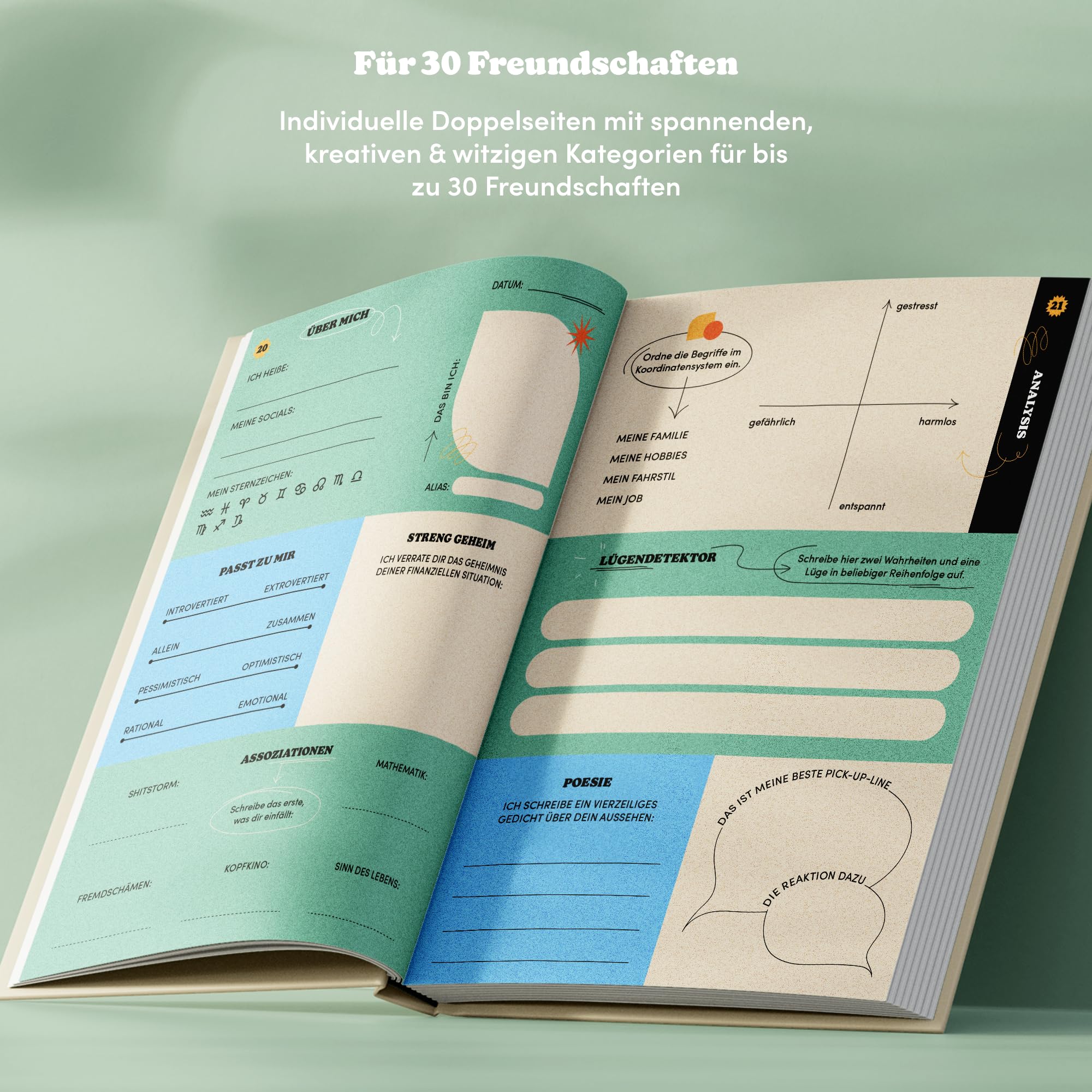 Mein Freundebuch für Erwachsene - Nostalgisches Freundebuch - Witziges Erinnerungsbuch im Retro Design - Das Poesiealbum der Neuzeit - Image 7