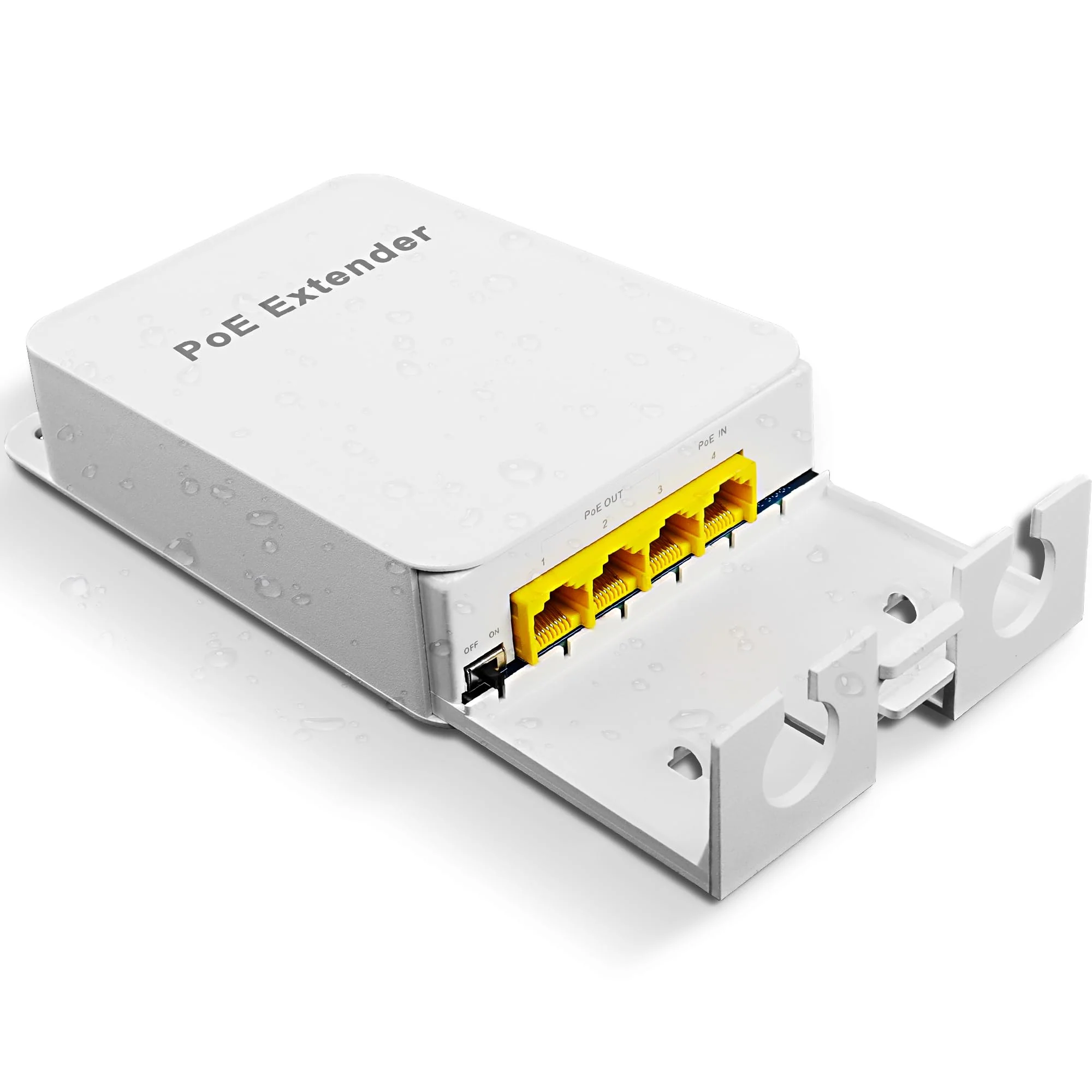 MEIRIYFA Gigabit PoE Extender Outdoor 4 Ports PoE Switch IEEE 802.3 af/at PoE Repeater, 1000Mbps 1 PoE in 3 PoE Out Waterproof 30W 100m of Power and Data for PoE Injector and Security Camera - Image 4