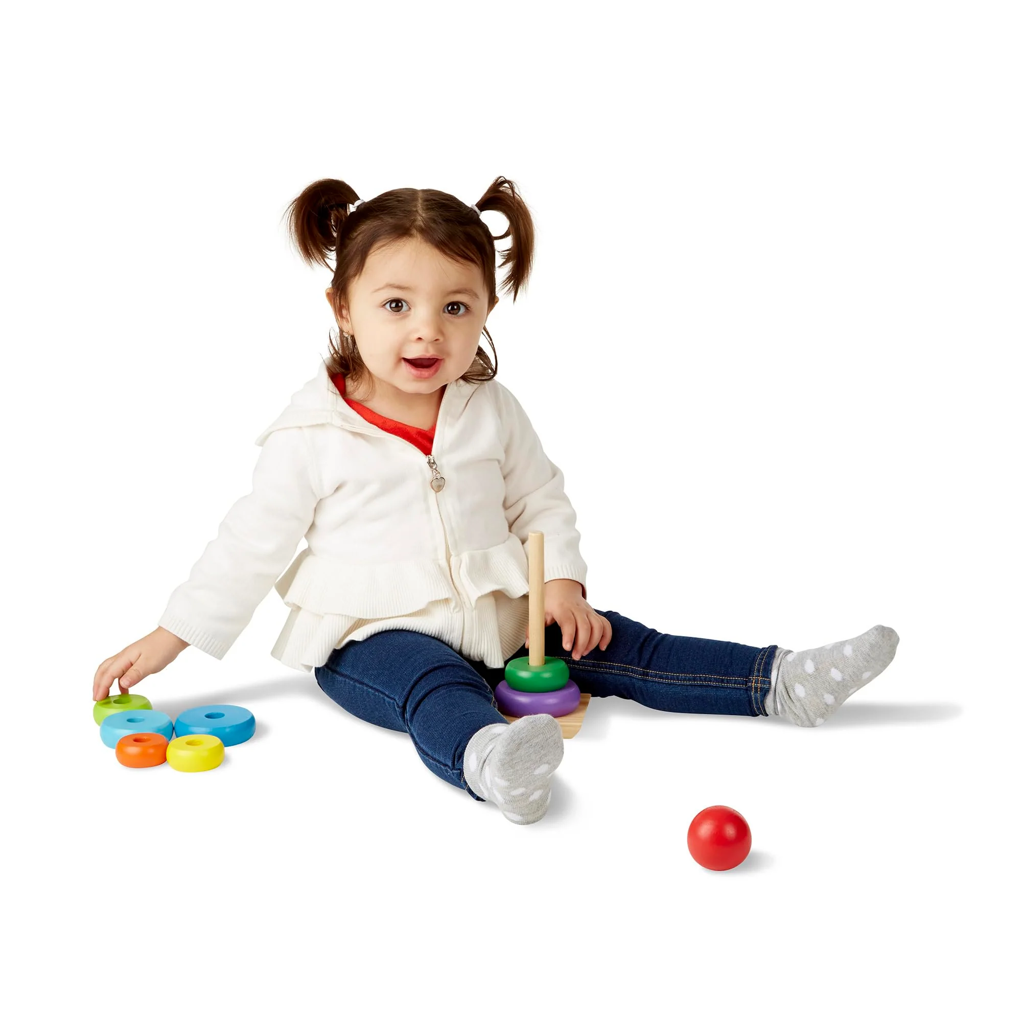 Melissa & Doug Rainbow Stacker | Developmental Toy | Motor Skills | Problem Solving | 12 Months | Gift for Boy or Girl - Image 3