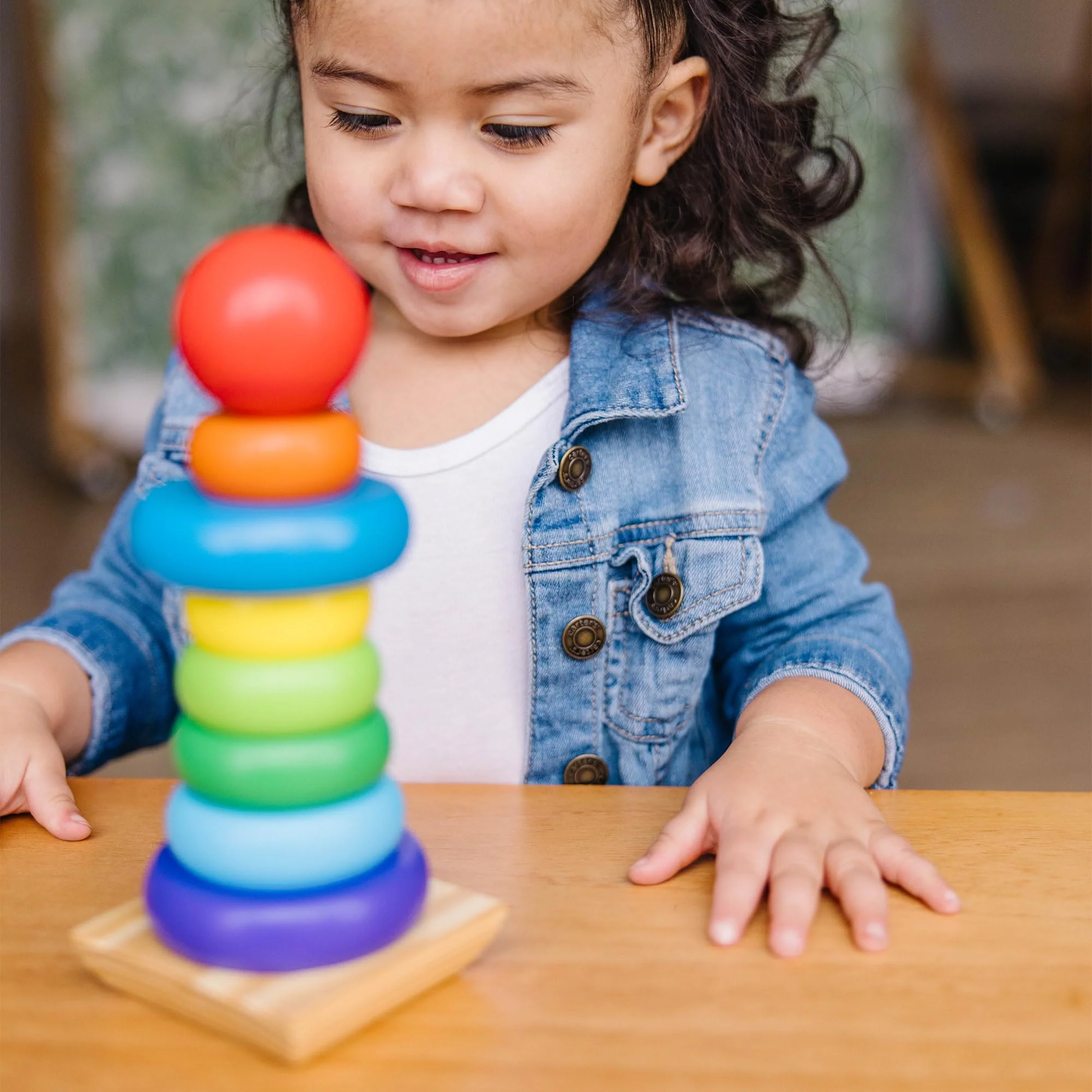 Melissa & Doug Rainbow Stacker | Developmental Toy | Motor Skills | Problem Solving | 12 Months | Gift for Boy or Girl - Image 9