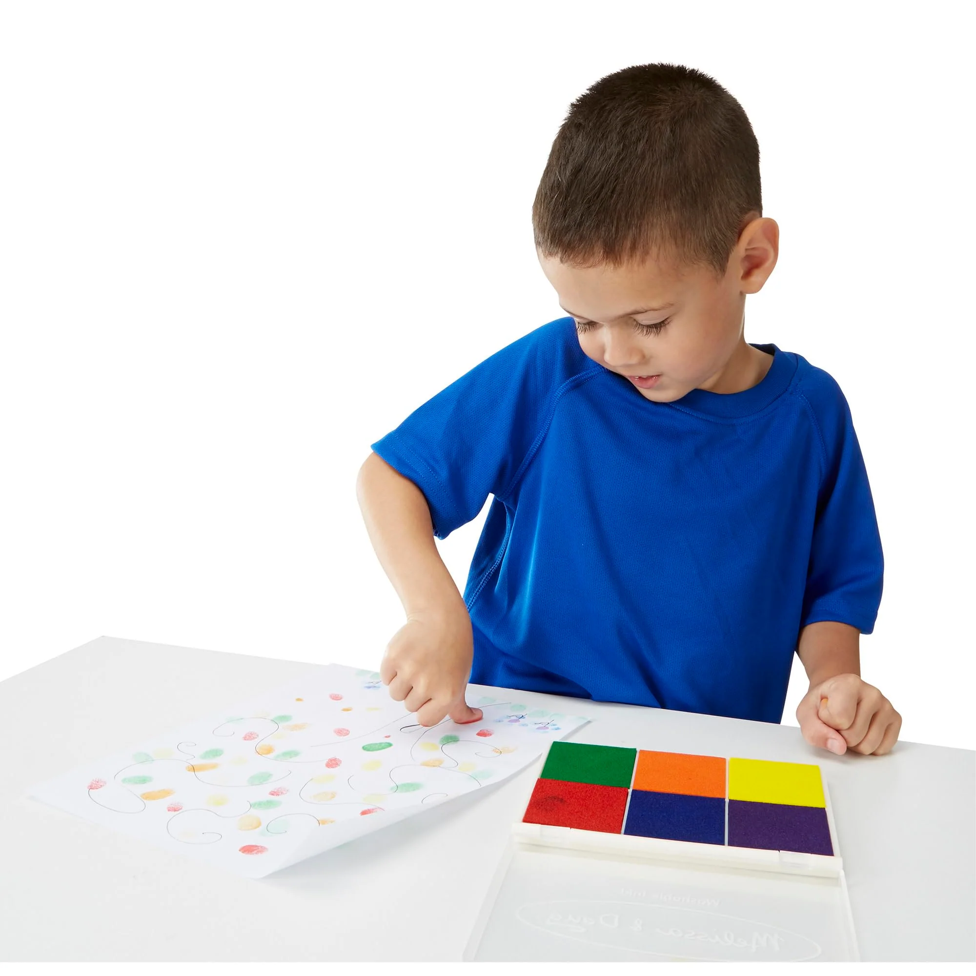 Melissa & Doug - Regenbogen-Stempelkissen, Mit 6 Farben auswaschbarer Tinte, Für Kinder ab 4 Jahren - Image 3
