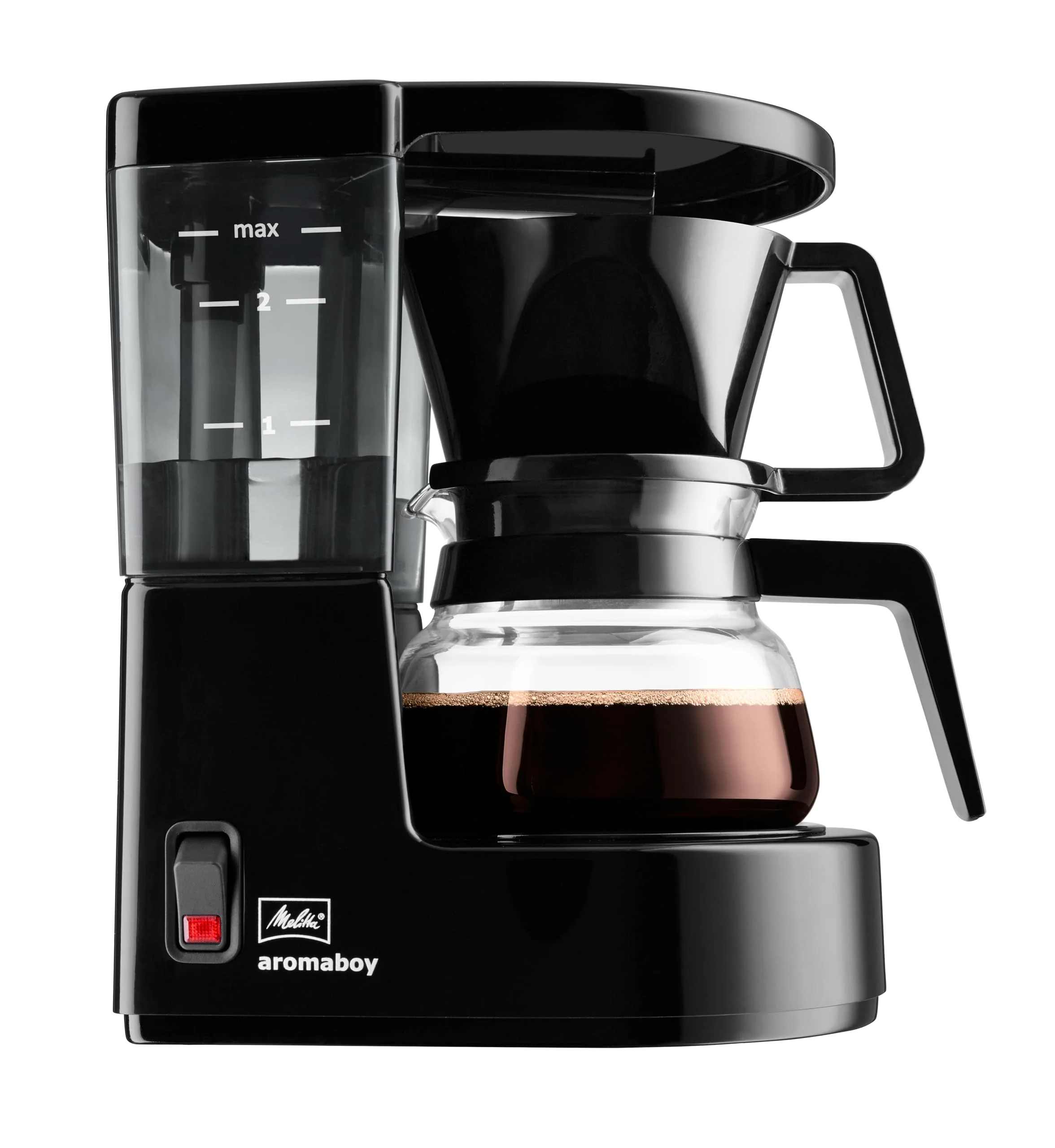 Melitta Aromaboy - kleine Filterkaffeemaschine - mit Glaskanne - 2 Tassen - Schwarz (1015-02) - Image 2