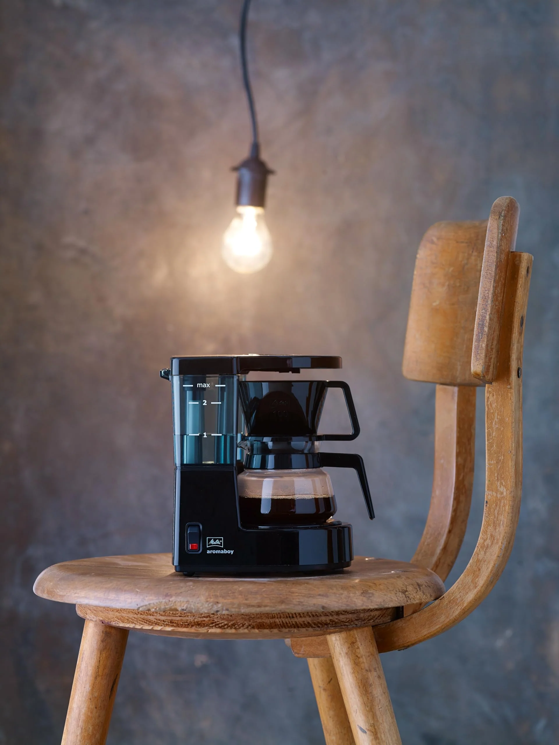 Melitta Aromaboy - kleine Filterkaffeemaschine - mit Glaskanne - 2 Tassen - Schwarz (1015-02) - Image 3