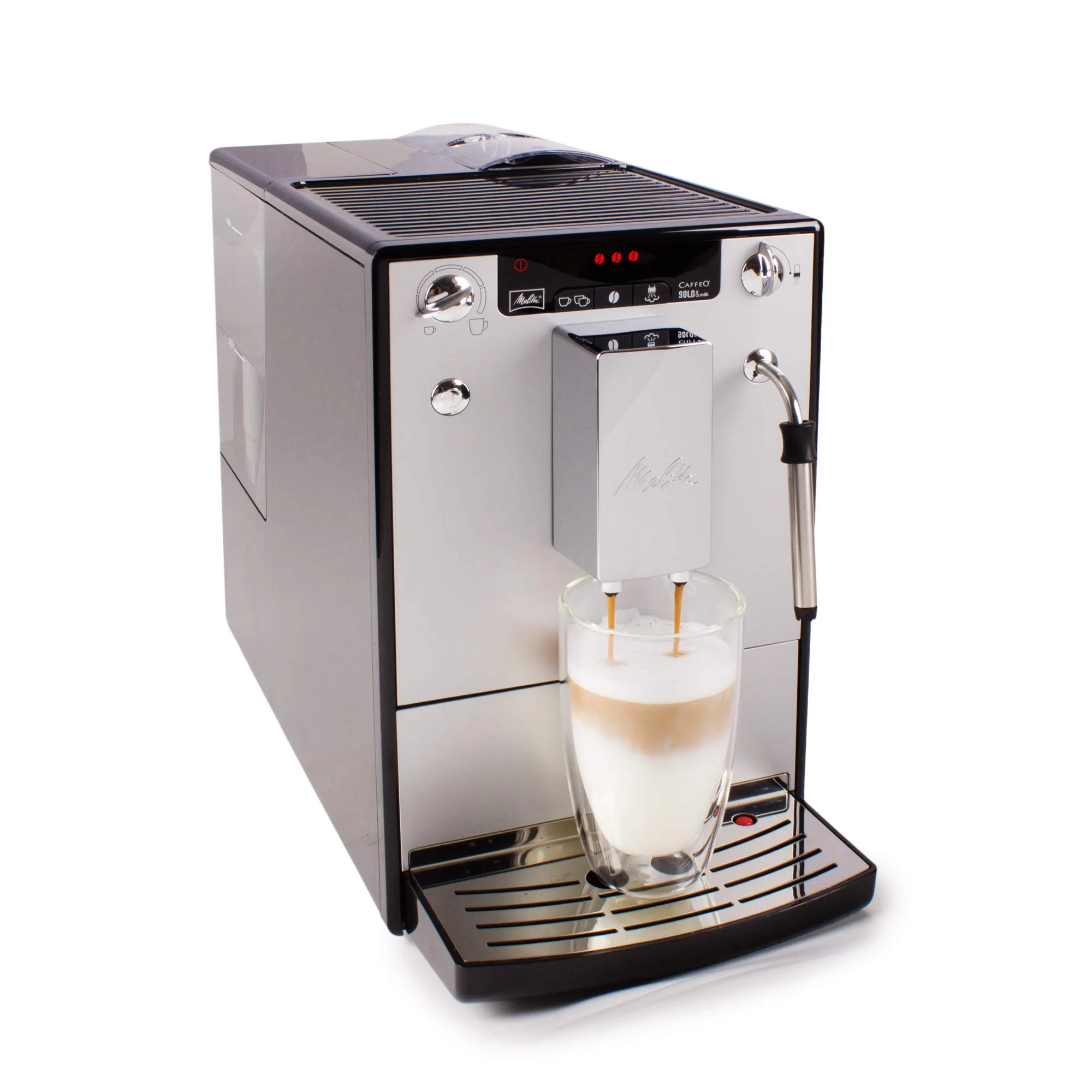 Melitta Solo & Milk - schlanker Kaffeevollautomat mit Milchaufschäumer, Kaffeemaschine mit abnehmbarem Wassertank, für z. B. Kaffee oder Cappuccino, silber - Image 6